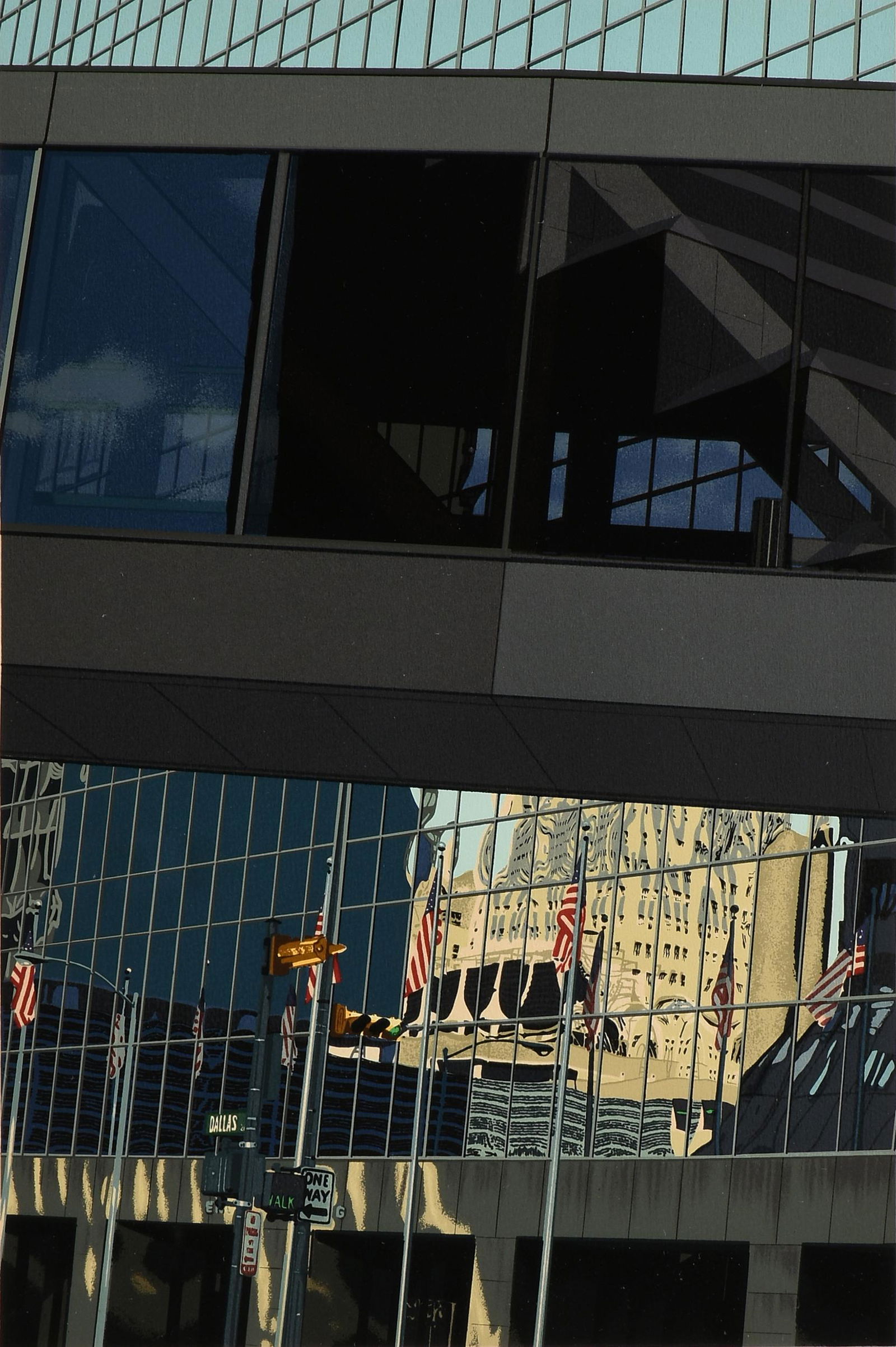 C.J. YAO (Taiwanese b. 1941) A PRINT, "Houston 1," 1981,: C.J. YAO (Taiwanese b. 1941) A PRINT, "Houston 1," 1981, silkscreen in colors on paper, signed and dated in margin in pencil L/R, "C.J. Yao '81," titled in margin center and special edition numbe