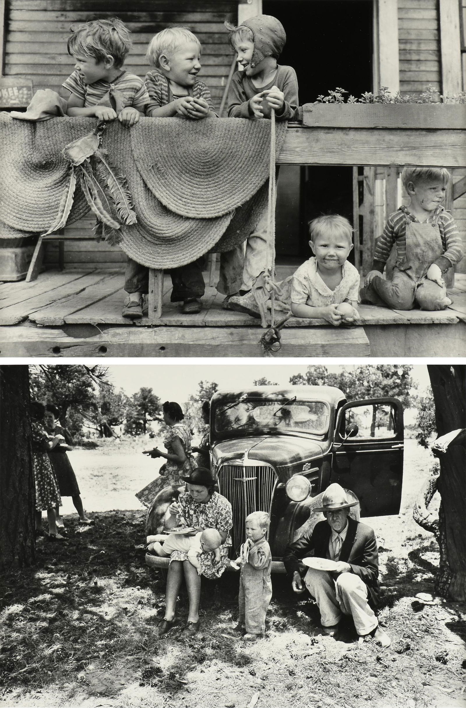 RUSSELL LEE (American/Texas 1903-1986) TWO PHOTOGRAPHS, CHILDREN AND FAMILY, 20TH CENTURY, (1 of 20)