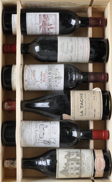 SIX BOTTLES OF VINTAGE FRENCH WINES COMPRISING: a 19 - 3