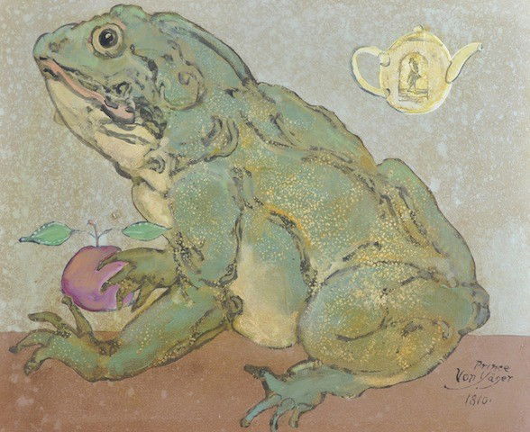 IRA YEAGER (American b. 1938) A PAINTING, "Prince: IRA YEAGER (American b. 1938) A PAINTING, "Prince and a Teapot," oil on canvas, signed L/R. 26 3/4" x 32 3/4".