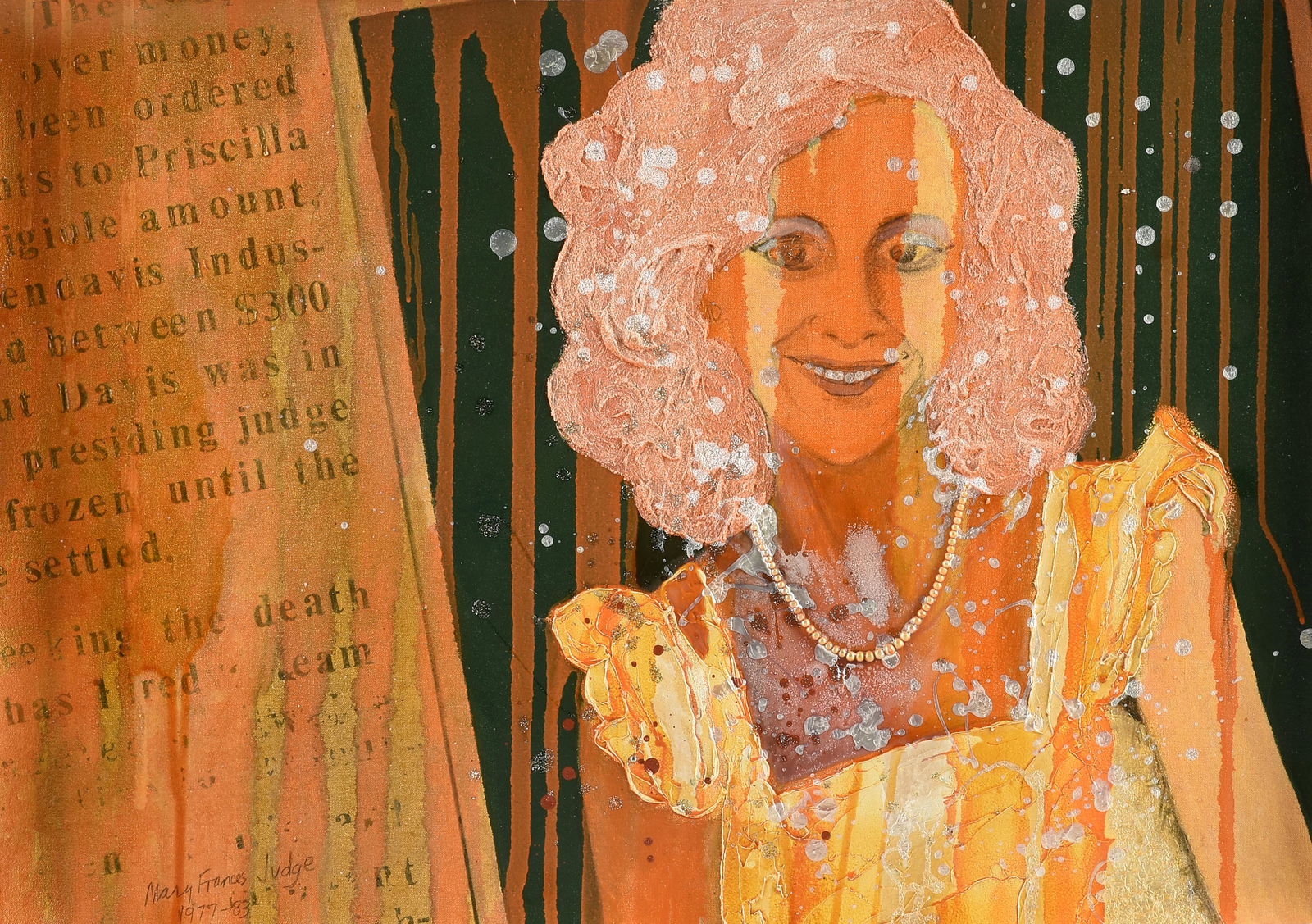 MARY FRANCES JUDGE (American b. 1935) A PAINTING, "Priscilla," 1977-1983, (1 of 12)