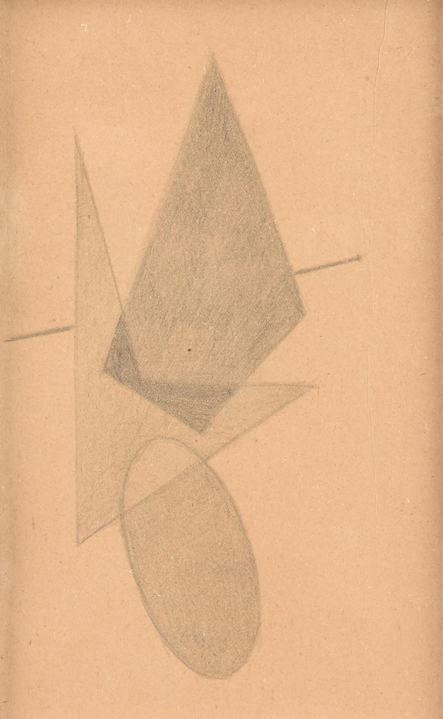IVAN KLIUN (Russian 1873-1943) A DRAWING, "Suprematist Composition," CIRCA 1917, (1 of 6)
