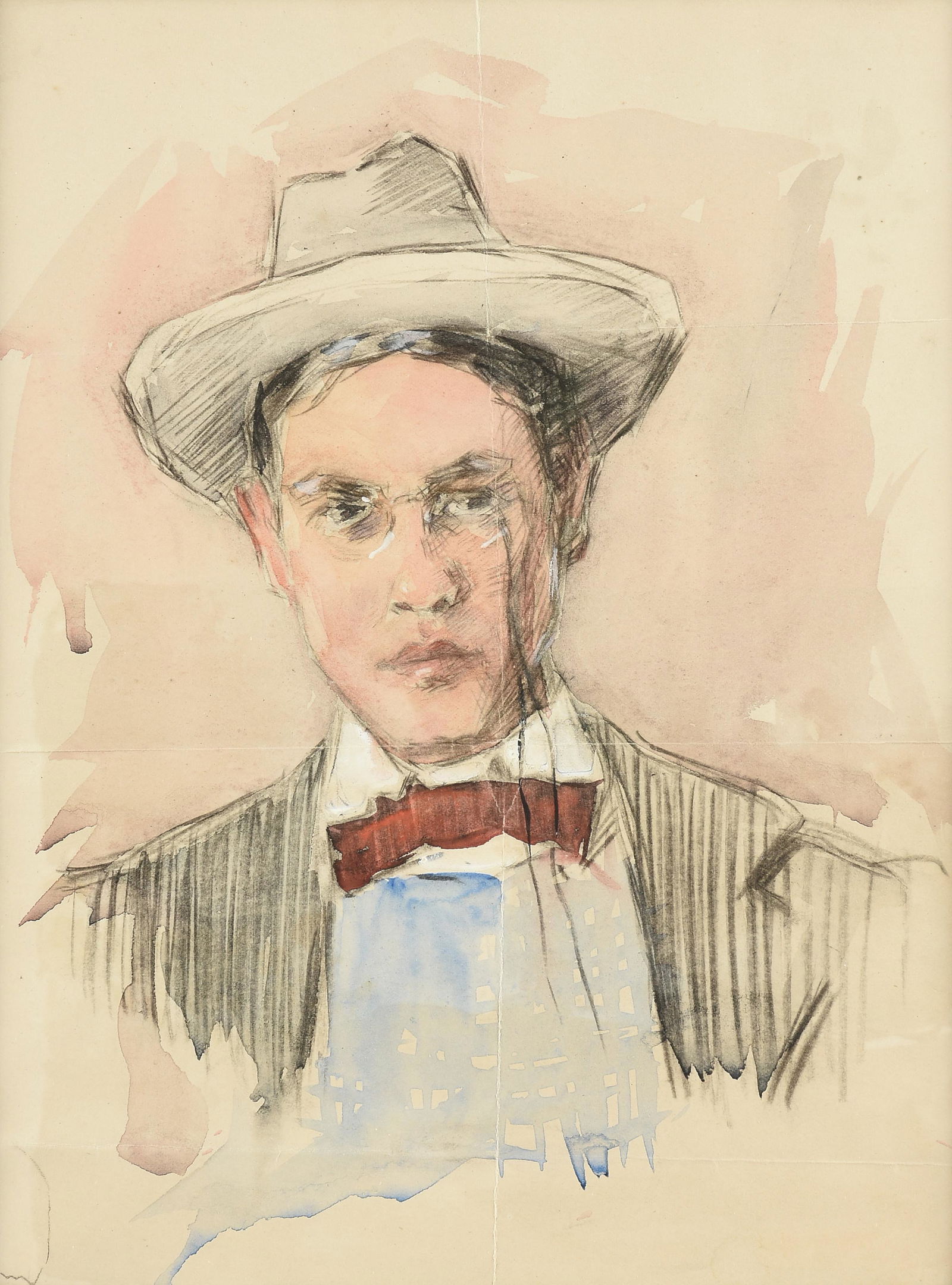 FREDERICK FRIESEKE (American 1874-1939) A PAINTING, "Self Portrait," CIRCA 1901, (1 of 9)