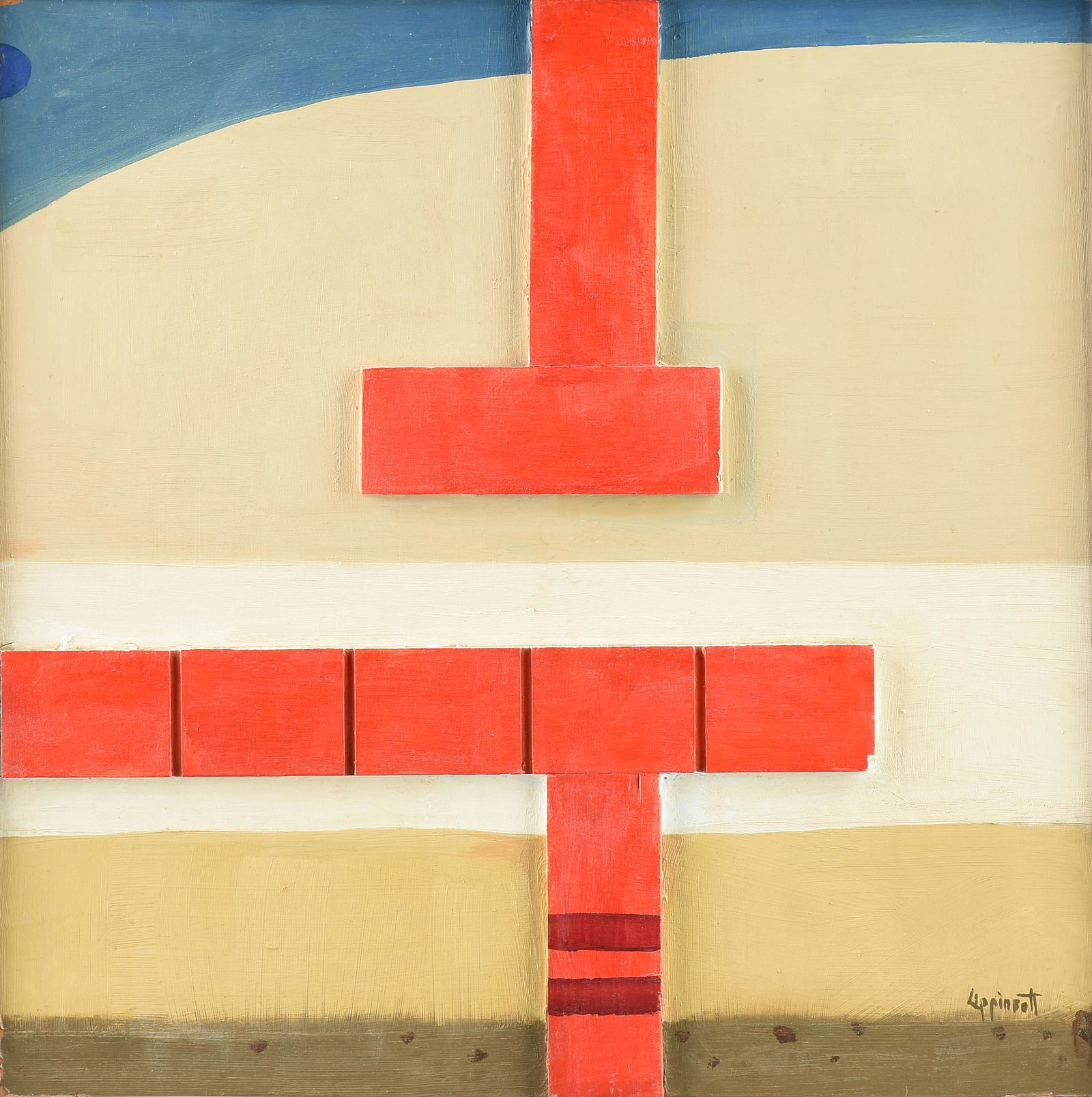 JANET LIPPINCOTT (American 1918-2007) A PAINTING, "Jetty #1," 20TH CENTURY, (1 of 12)