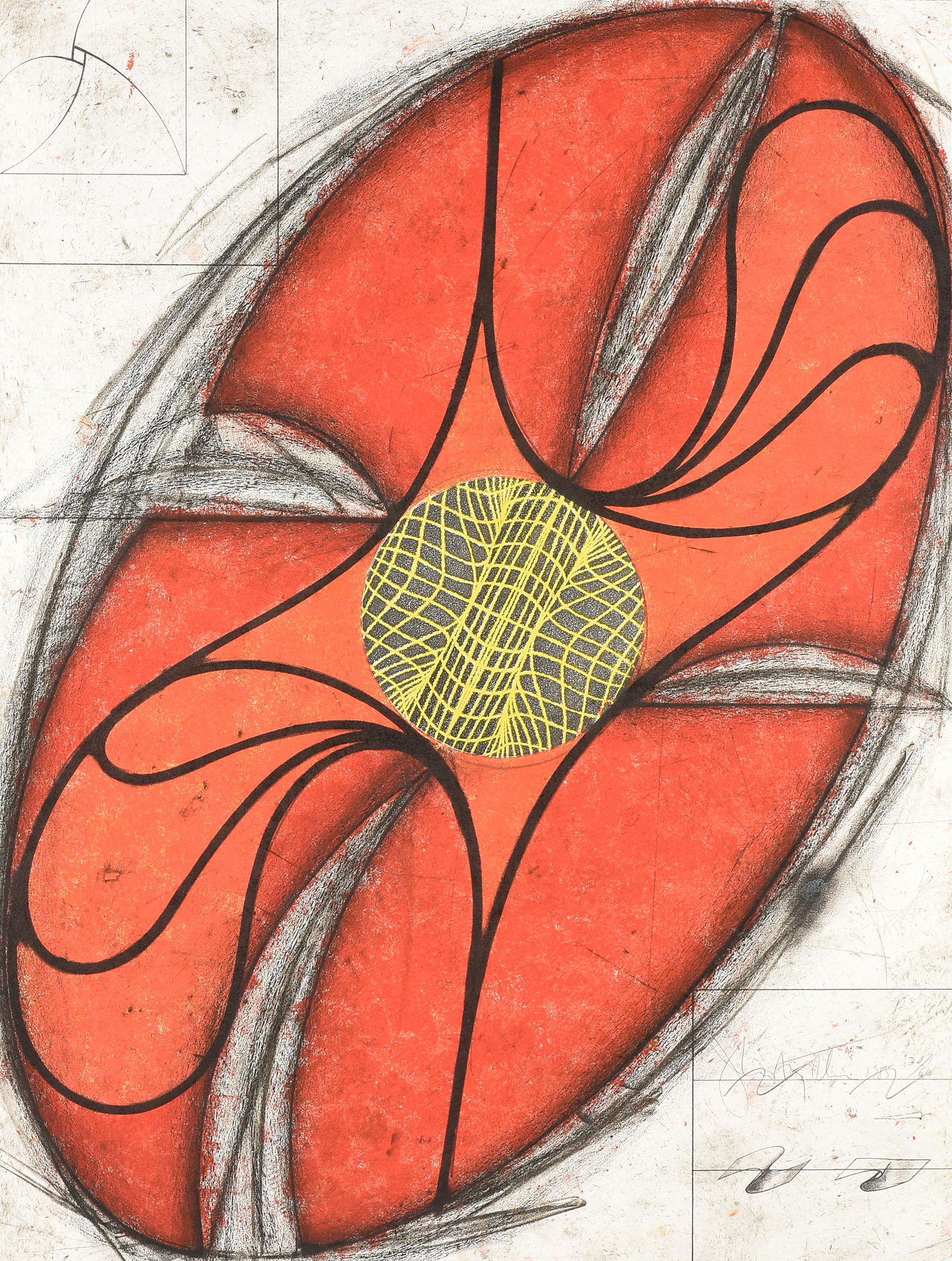 JOHN NEWMAN (American b. 1952) A PRINT, "Vortex," 1985, (1 of 12)