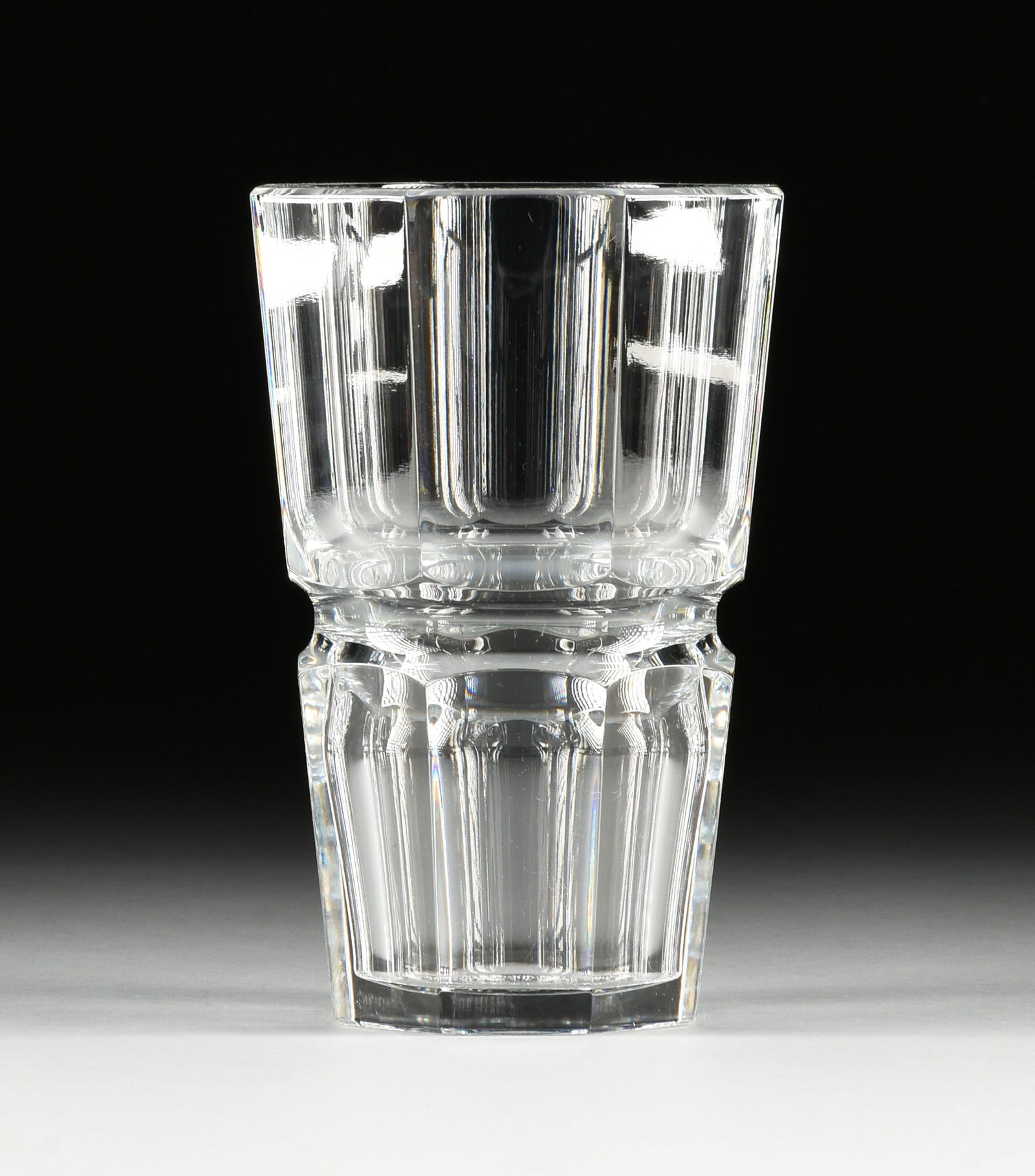 A BACCARAT CRYSTAL "EDITH" VASE, SIGNED, FRENCH, MODERN, (1 of 5)