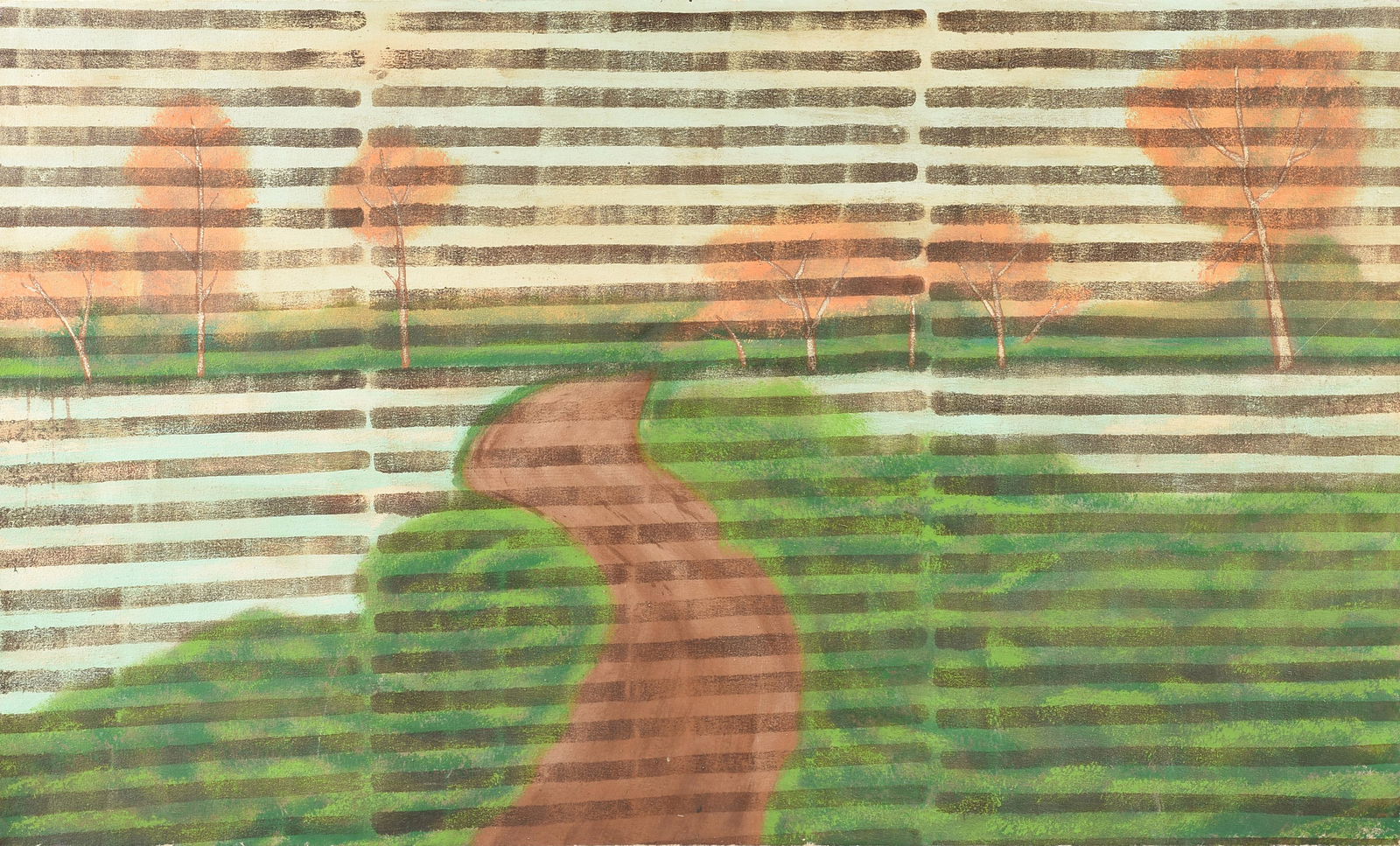 MARIO PEREZ (American/Texas 20th/21st Century) A PAINTING, "Paisaje a la Parilla," SAN ANTONIO, (1 of 13)