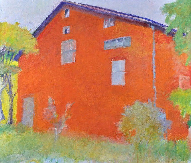 WOLF KAHN (German/American b. 1927) A PAINTING, "O: WOLF KAHN (German/American b. 1927) A PAINTING, "Orange Barn," oil on canvas, signed L/R. 36" x 42". Framed.Provenance: Meredith Long Gallery, HoustonAwards and MembershipsWolf Kahn has received a num