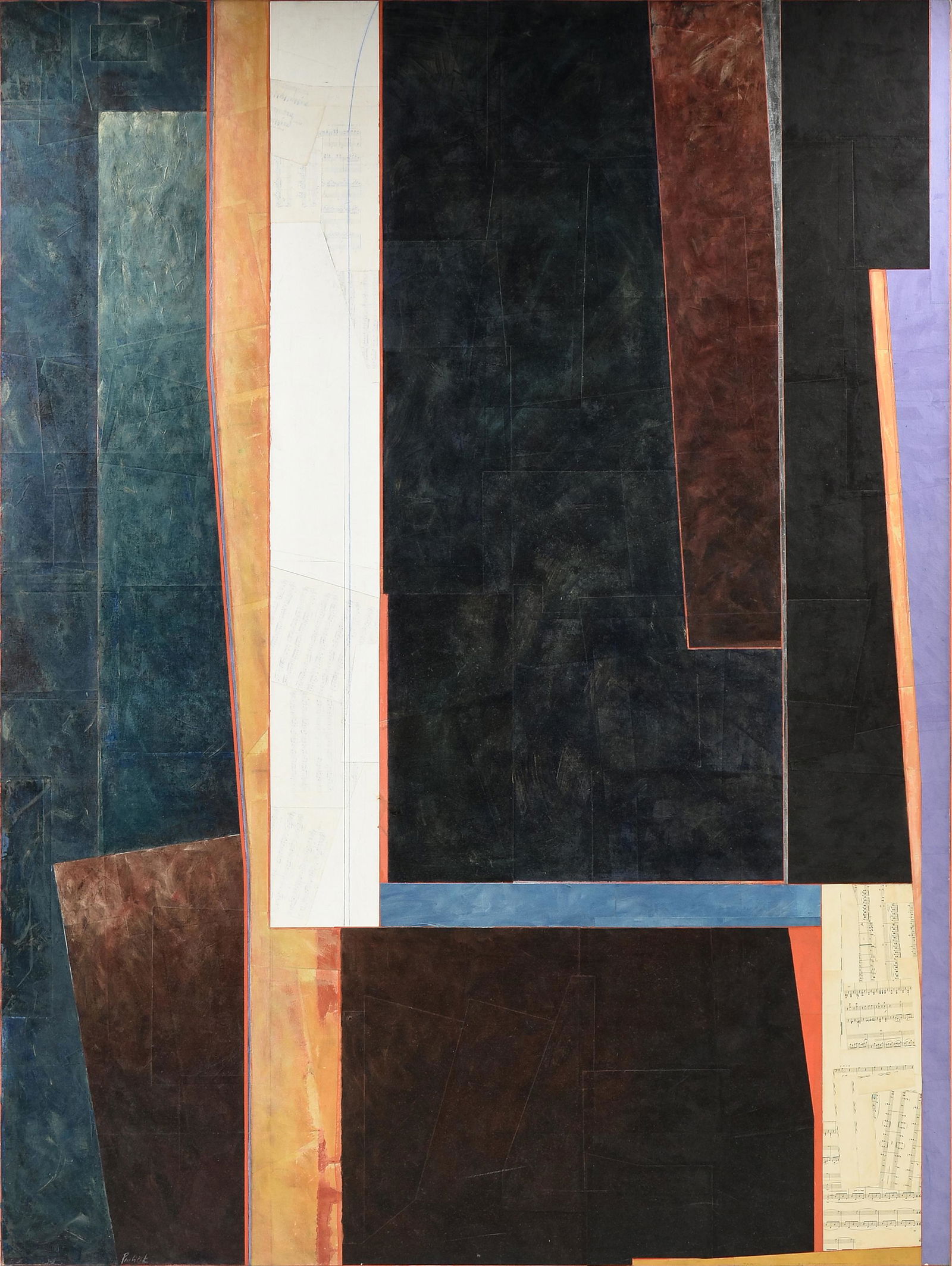 JOHN PAVLICEK (American/Texas b. 1946) A PAINTING, "K.M.B.," 1988, (1 of 14)