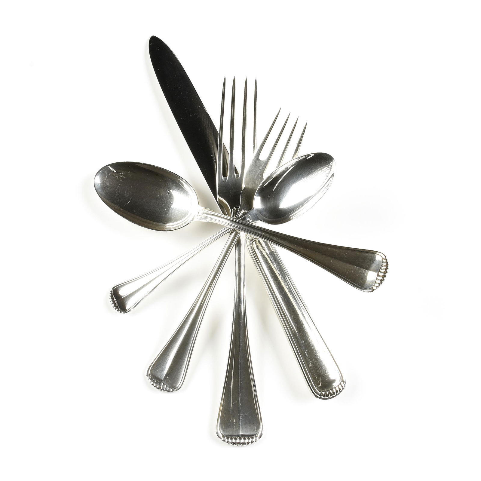 A FORTY-FIVE PIECE BUCCELLATI "MILANO" STERLING SILVER FLATWARE SERVICE, ITALIAN, MID 20TH CENTURY, (1 of 4)