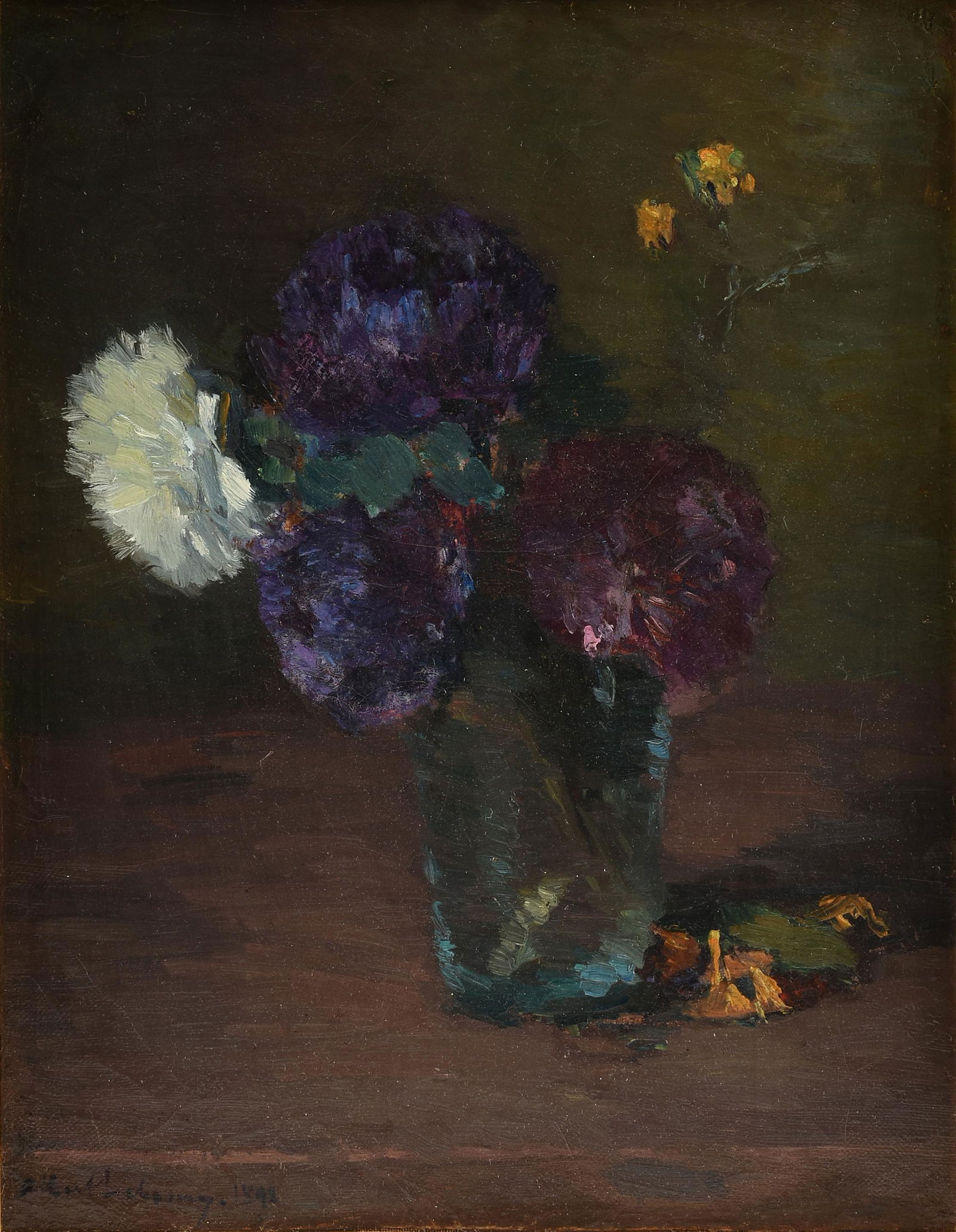 ALBERT MARIE LEBOURG (French 1849-1928) A PAINTING, "Vase of Flowers," 1892, (1 of 13)