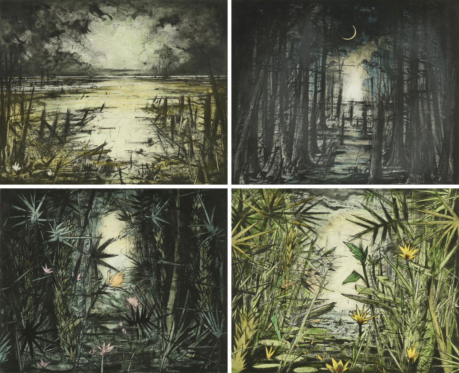 JOHN ALEXANDER (American/Texas b. 1945) FOUR PRINTS, Untitled, 1990, (1 of 13)