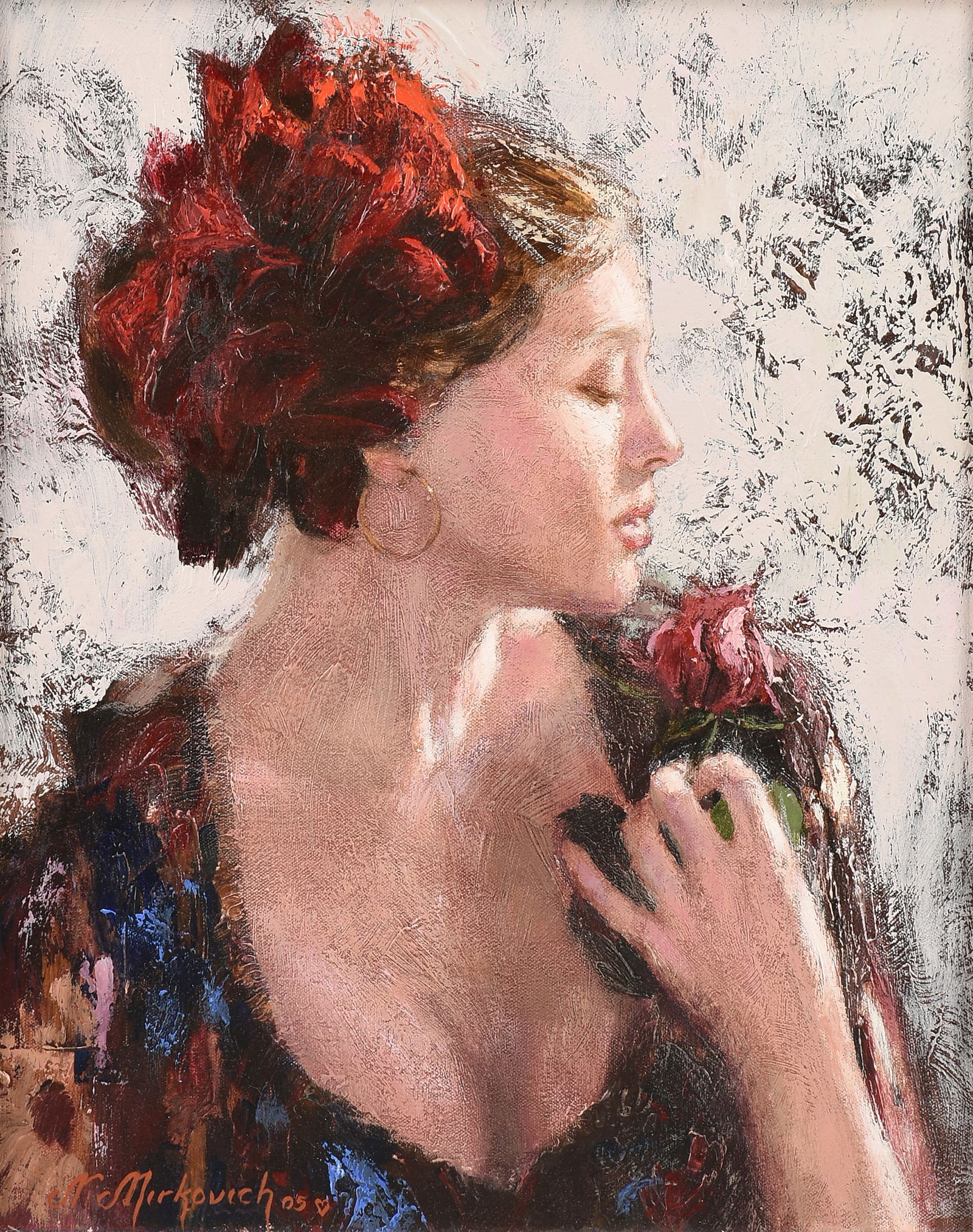 NENAD MIRKOVICH (Serbian/American/Texas b. 1951) A PAINTING, "Woman in Profile," 2005, (1 of 14)