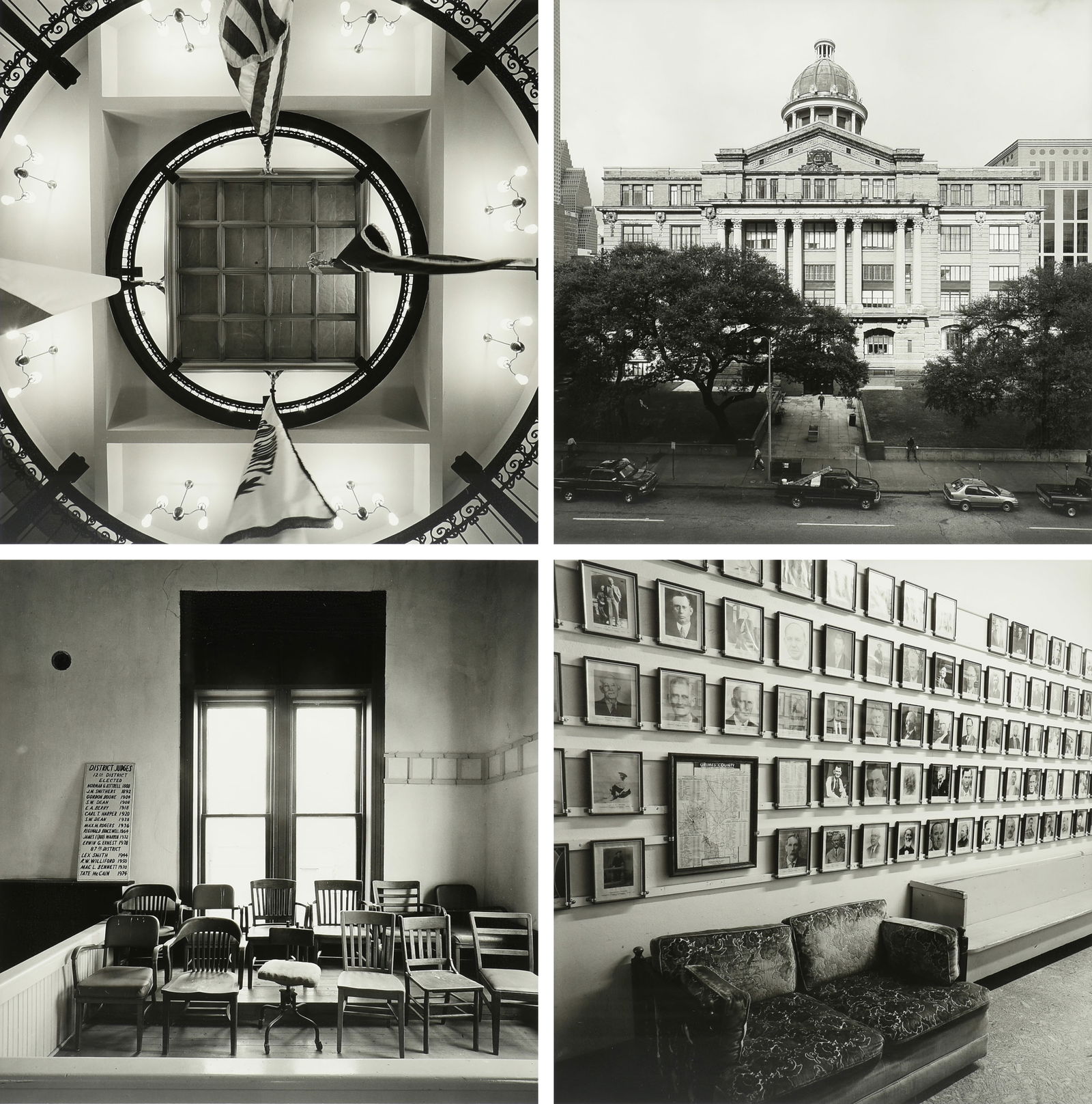 GEOFF WINNINGHAM (American/Texas b. 1943) FOUR PHOTOGRAPHS, Courthouse Series, 1993-1994, (1 of 19)