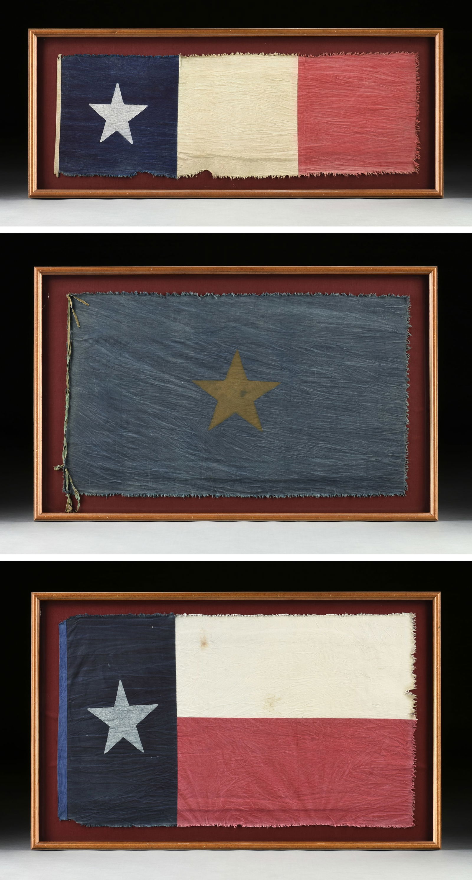 THREE COMMEMORATIVE REPUBLIC OF TEXAS FLAGS INCLUDING THE DODSON FLAG, THE SECOND FLAG OF THE (1 of 10)