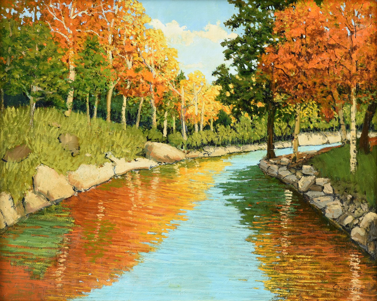 JERRY GREENBERG (American b. 1946) A PAINTING, "Western Skies," (1 of 13)