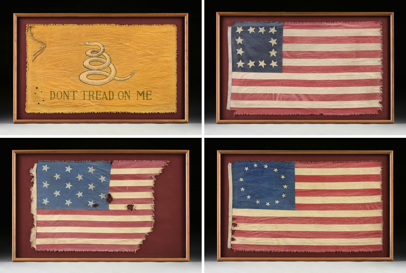 FOUR COMMEMORATIVE AMERICAN FLAGS INCLUDING THE GADSEN FLAG, THE FIRST STARS AND STRIPES, THE (1 of 13)