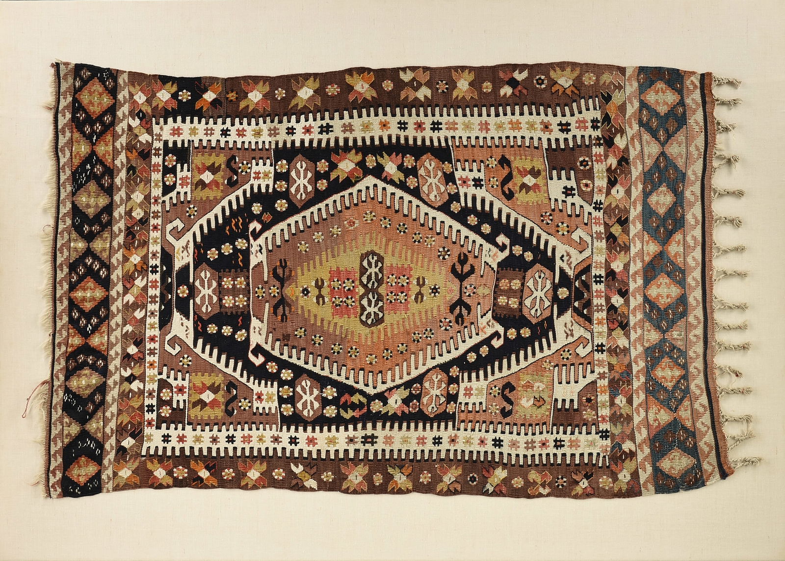 A TRIBAL ANATOLIAN DAZKIRI KILIM WOOL PRAYER RUG, TURKEY, 19TH/20TH CENTURY, (1 of 10)