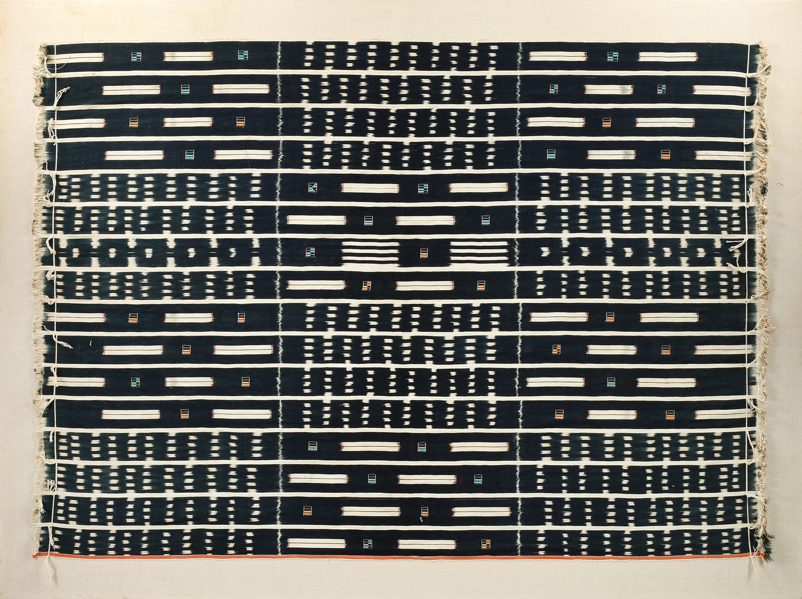 A WEST AFRICAN INDIGO RESIST DYED IKAT TEXTILE, BAMBARA, MANDÉ, 19TH/20TH CENTURY, (1 of 13)