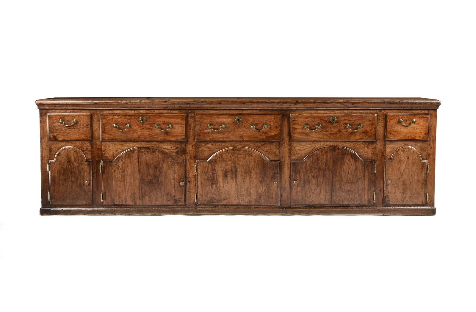 AN ENGLISH OR WELSH OAK SIDEBOARD, 18TH CENTURY, (1 of 6)