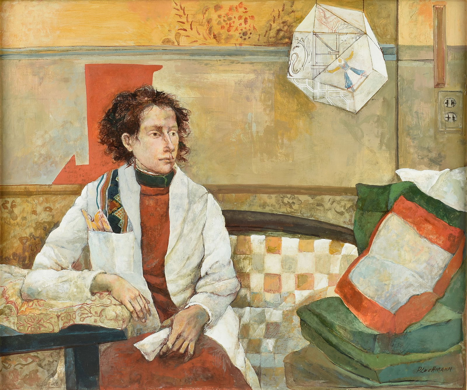 CAROLYN GASSAN PLOCHMANN (American b. 1926) A PAINTING, "The Architect," 1986, (1 of 16)