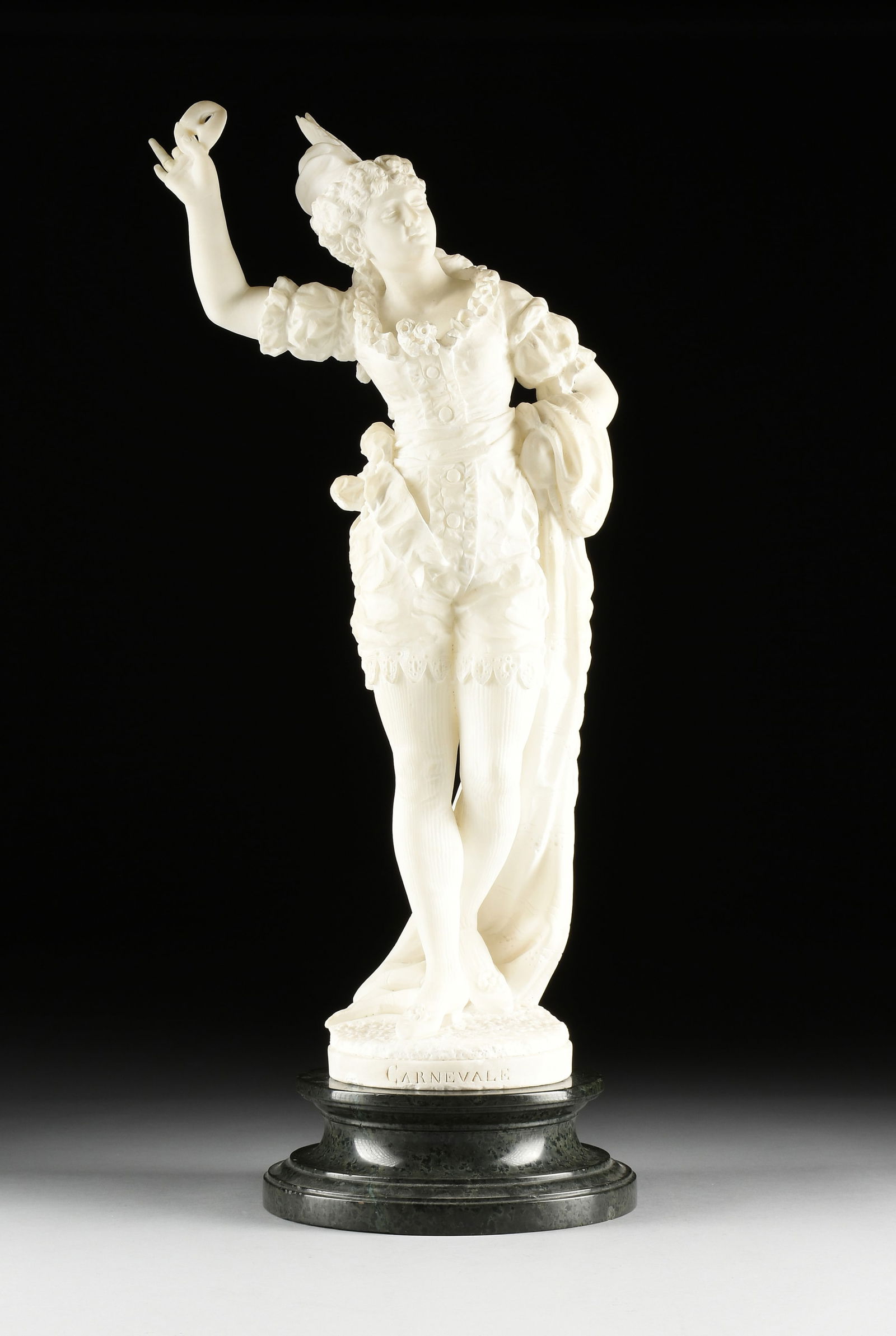 FERDINANDO VICHI (Italian 1875-1945) A MARBLE SCULPTURE, "Carnivale," LATE 19TH/EARLY 20TH CENTURY, (1 of 16)