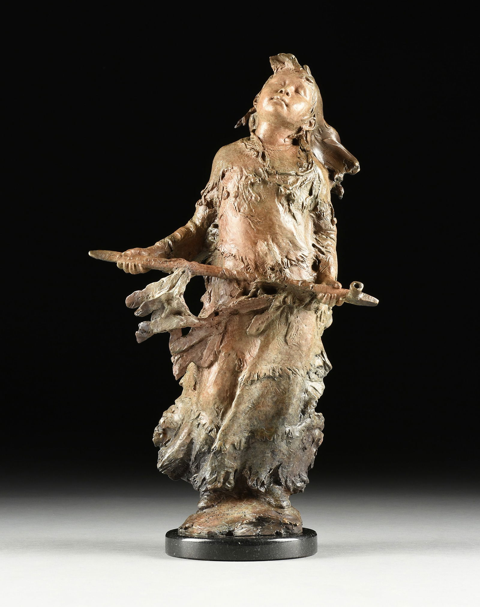 JOHN COLEMAN (American b. 1949) A BRONZE FIGURAL SCULPTURE, "Dancing for the Children," 2001, (1 of 14)