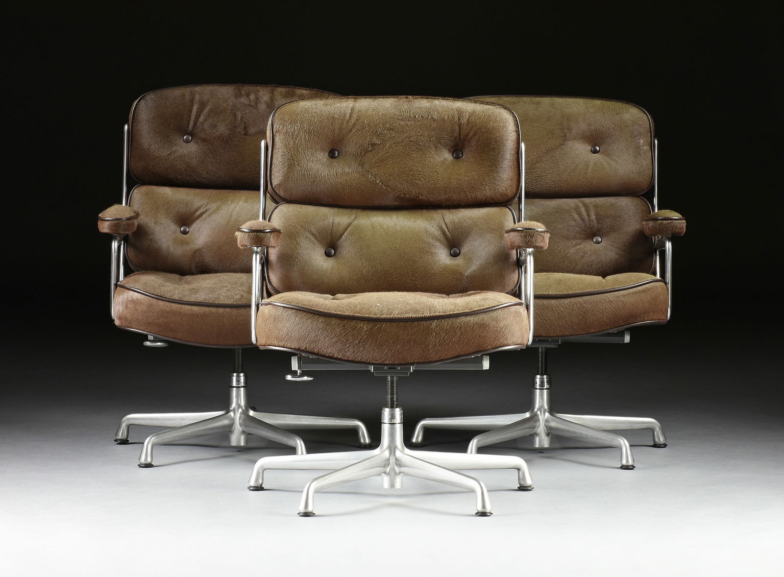 THREE EAMES "TIME LIFE" LOBBY CHAIRS FOR HERMAN MILLER, MODEL 3475, AMERICAN, 1961-1990s, (1 of 5)