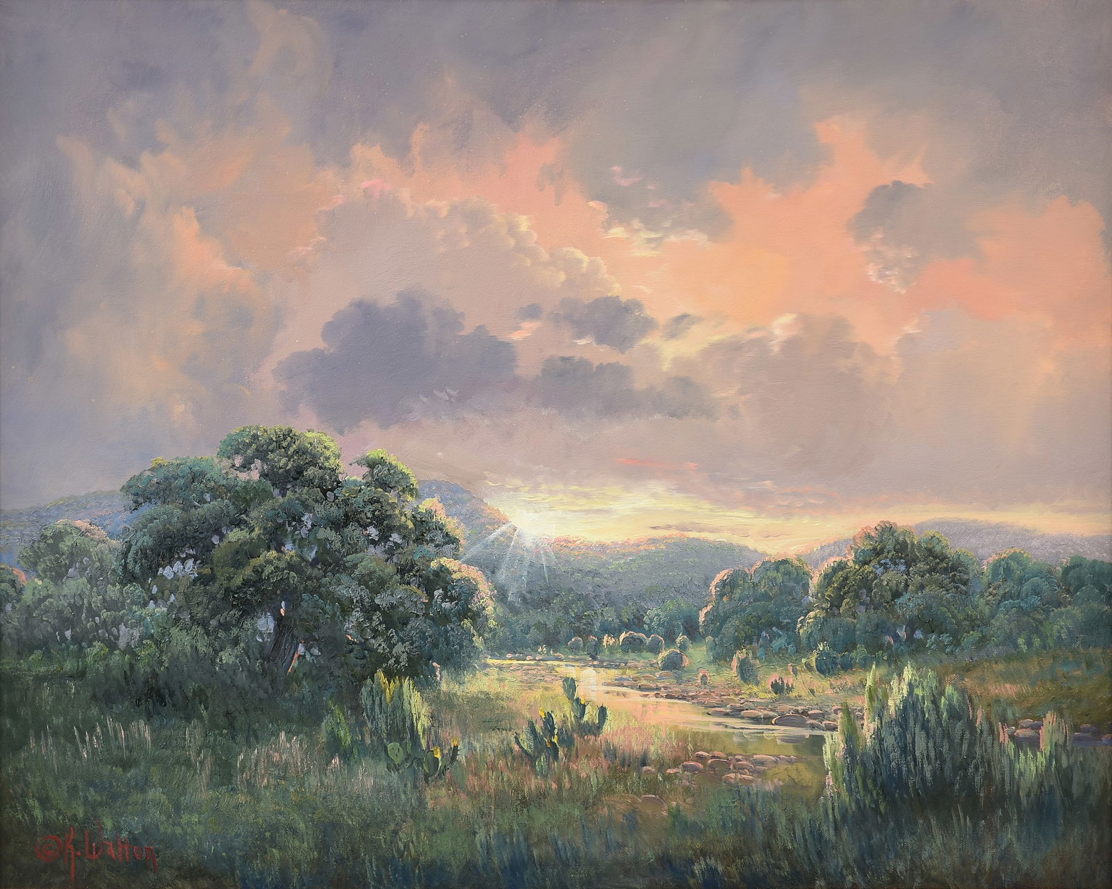 KAY WALTON (American/Texas 20th/21st Century) A PAINTING, "Be Still," (1 of 13)