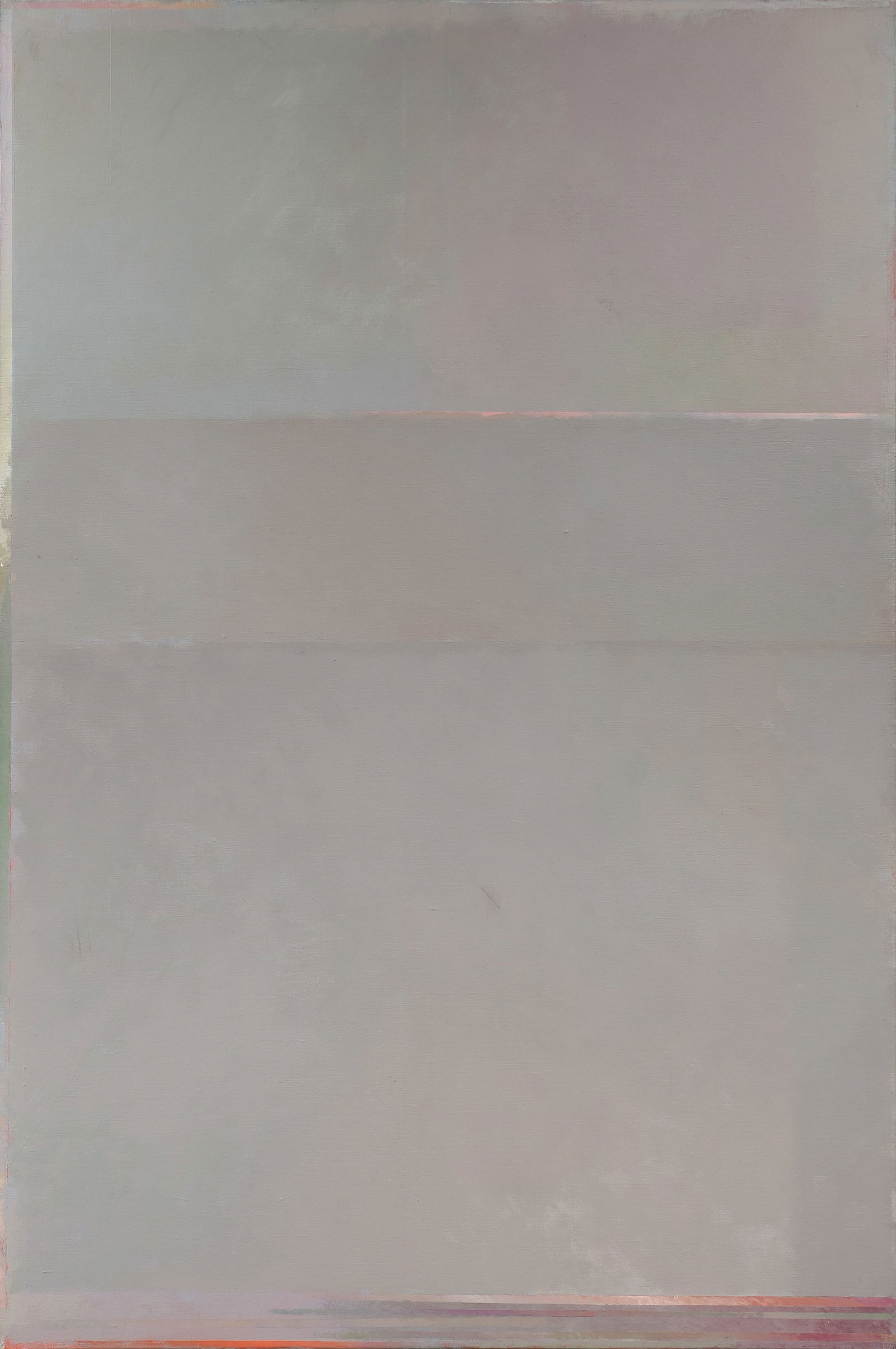 JOSEPH ALMYDA (American 1926-2011) A PAINTING, "Abstract in Red and Gray," 1979,: JOSEPH ALMYDA (American 1926-2011) A PAINTING, "Abstract in Red and Gray," 1979, oil and mixed media on canvas, signed and dated on reverse, "Almyda '79;" 72" x 48", framed 73 1/2" x 49 1/2".