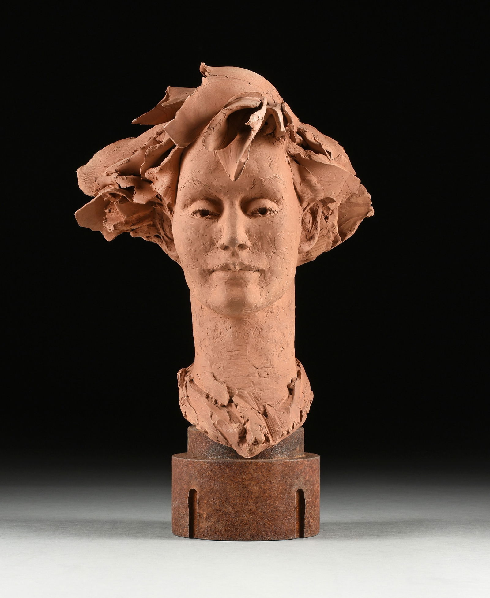 MIREILLE LEMARCHAND (French/American b. 1943) A SCULPTURE, "Red Head," CIRCA 2010, (1 of 11)