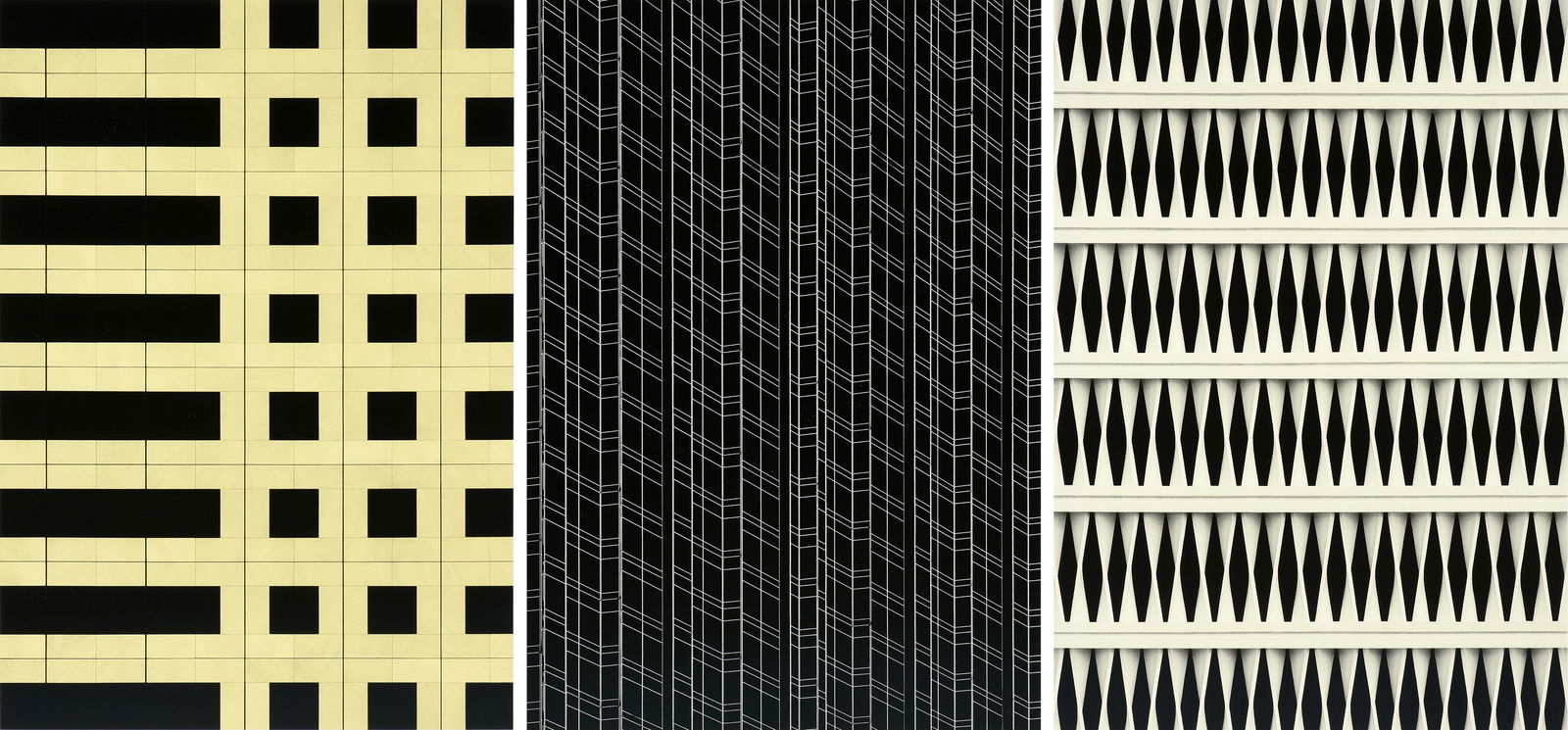 ROLAND FISCHER (German b. 1958) THREE PHOTOGRAPHIC PRINTS, "La Defense II," "PPG," and "Cecil: ROLAND FISCHER (German b. 1958) THREE PHOTOGRAPHIC PRINTS, "La Defense II," "PPG," and "Cecil Street," 2005, chromogenic serigraphs on paper, from the Facades on Paper II series, "La Defense II," numb