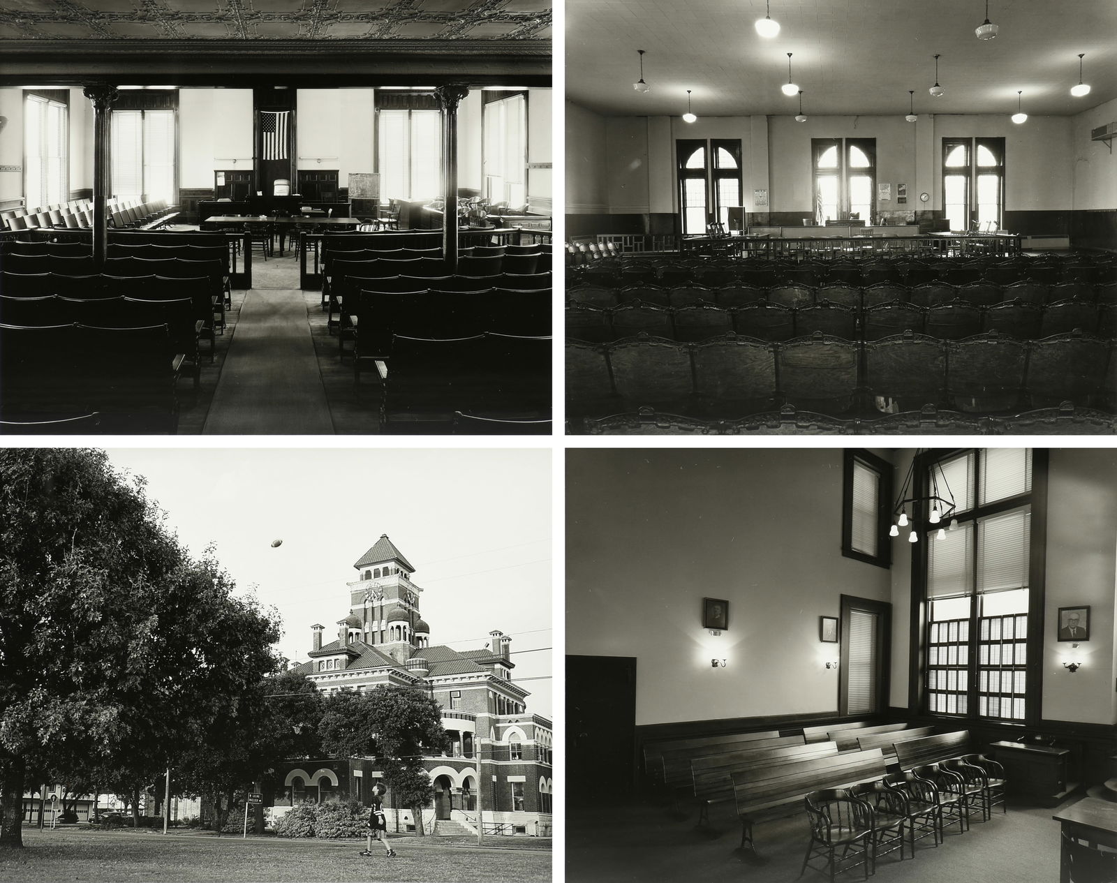 GEOFF WINNINGHAM (American/Texas b. 1943) FOUR PHOTOGRAPHS, Courthouse Series, 1975-1994, (1 of 18)