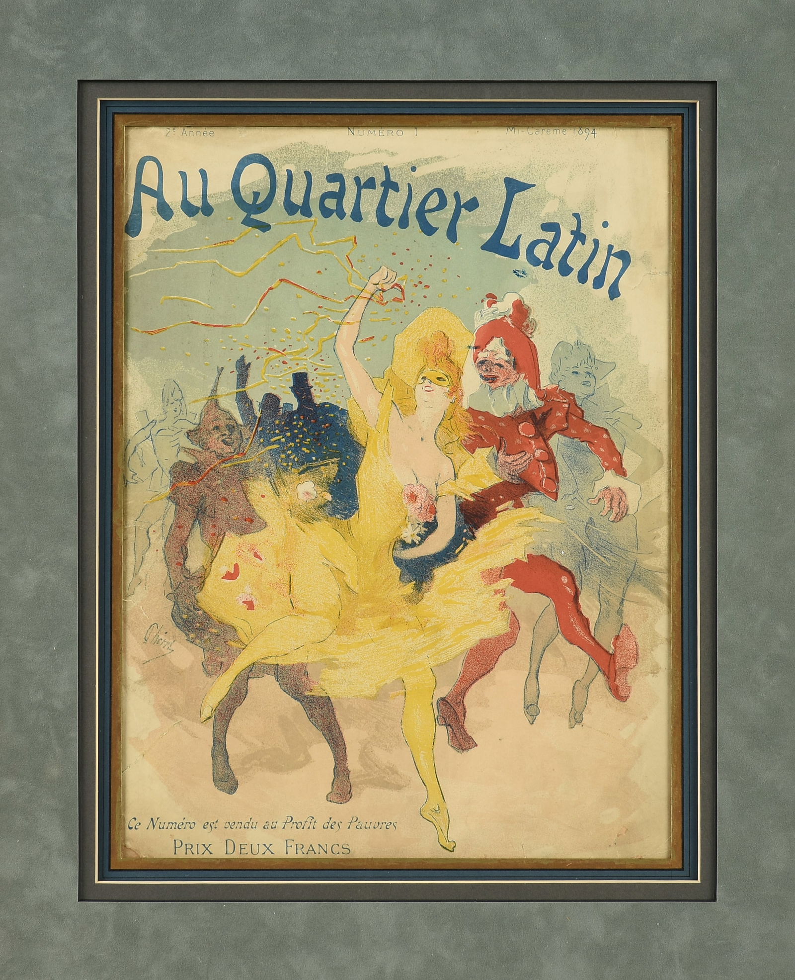 JULES CHERET (French 1836-1932) A PRINT, "Au Quartier Latin," 1894, (1 of 7)