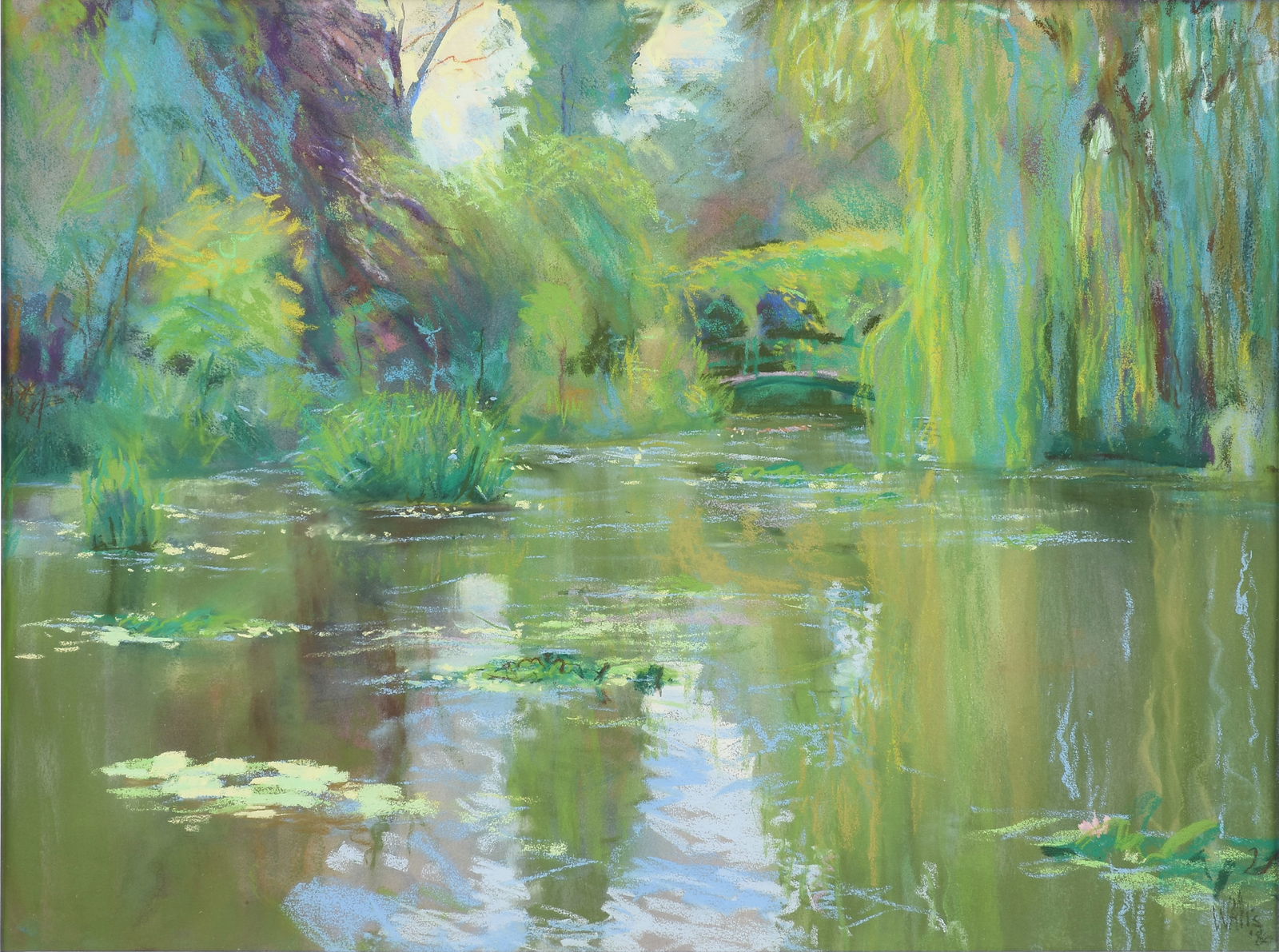 KITTY WALLIS (American b. 1938) A DRAWING, "Soft Green," 1986 (1 of 14)