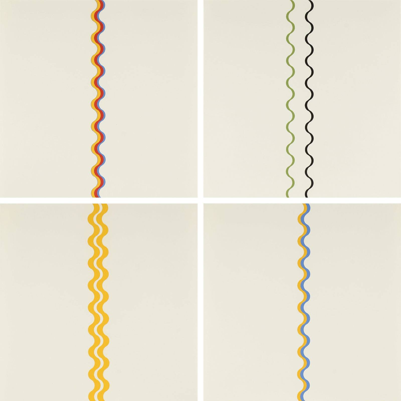 SERVULO ESMERALDO (Brazilian 1929-2017) FOUR PRINTS, "Variations Sur Une Courbe," 1972 (1 of 15)