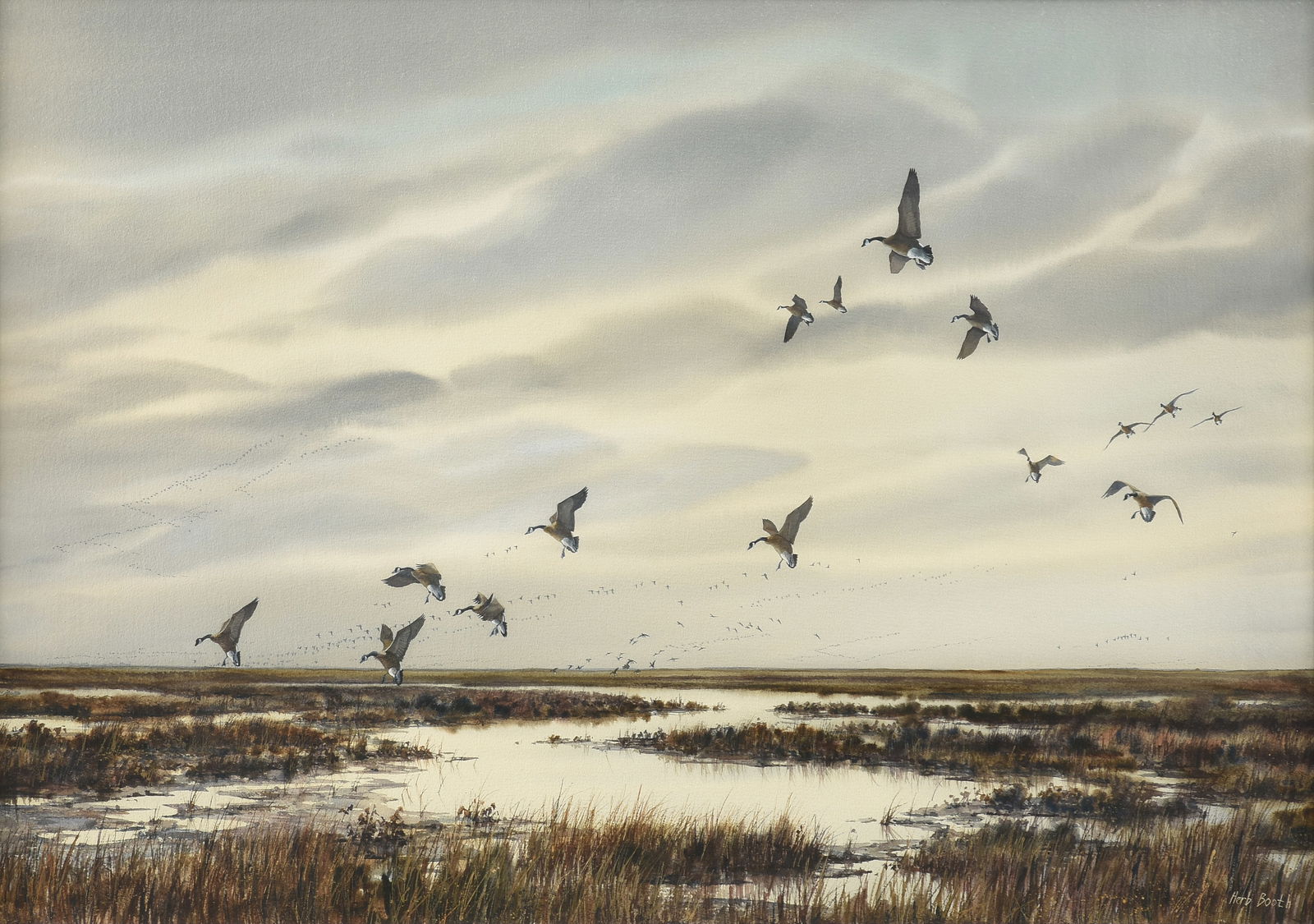 HERB BOOTH (American/Texas 1942-2014) A PAINTING, "Goose Roost," 20TH CENTURY (1 of 14)