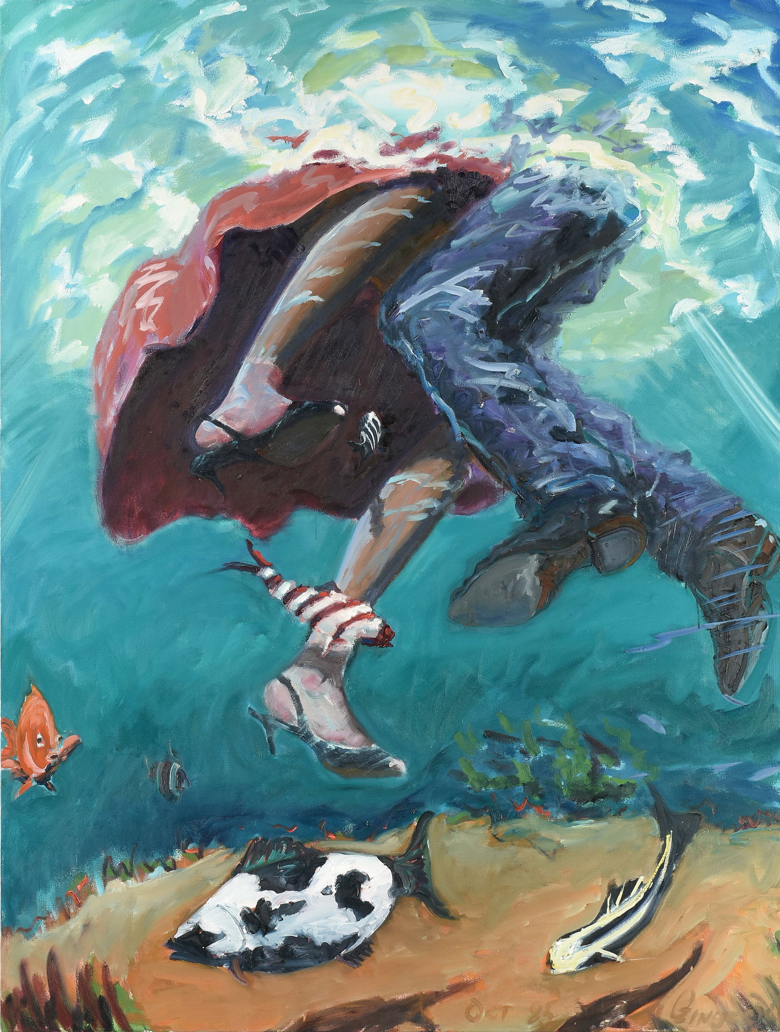 JIM GINGERICH (American/Texas b. 1952) A PAINTING, "Gulf Coast Tango," 1985 (1 of 16)