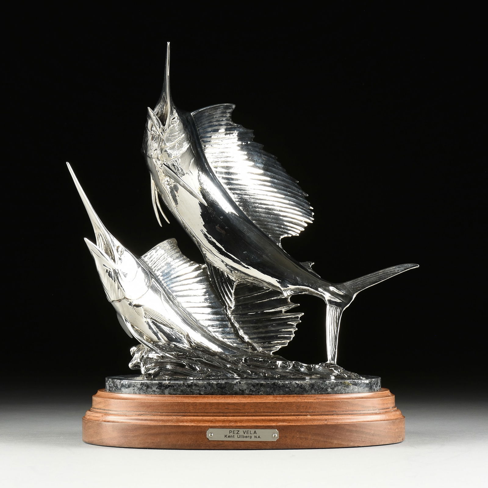 KENT ULLBERG (Swedish/Texas b. 1945) A SCULPTURE, "Pez Vela," SIGNED, SPECIAL EDITION (1 of 10)