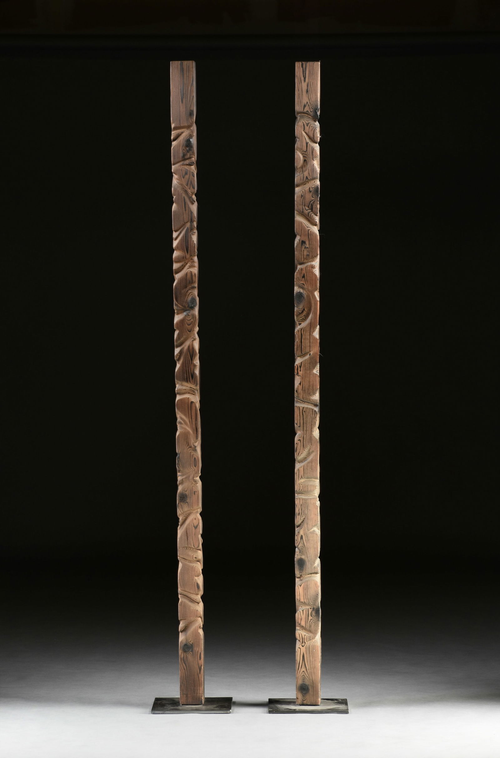 CHRIS DE DIER (Belgian b. 1958) A PAIR OF TOTEMS, 21ST CENTURY (1 of 6)