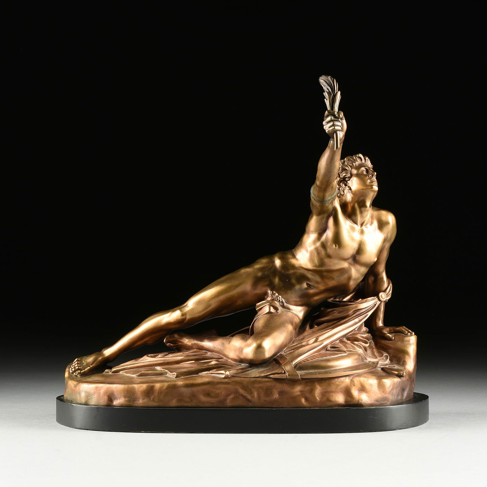 after JEAN-PIERRE CORTOT (French 1787-1843) A SCULPTURE, "The Soldier of Marathon Announces the Vict (1 of 13)