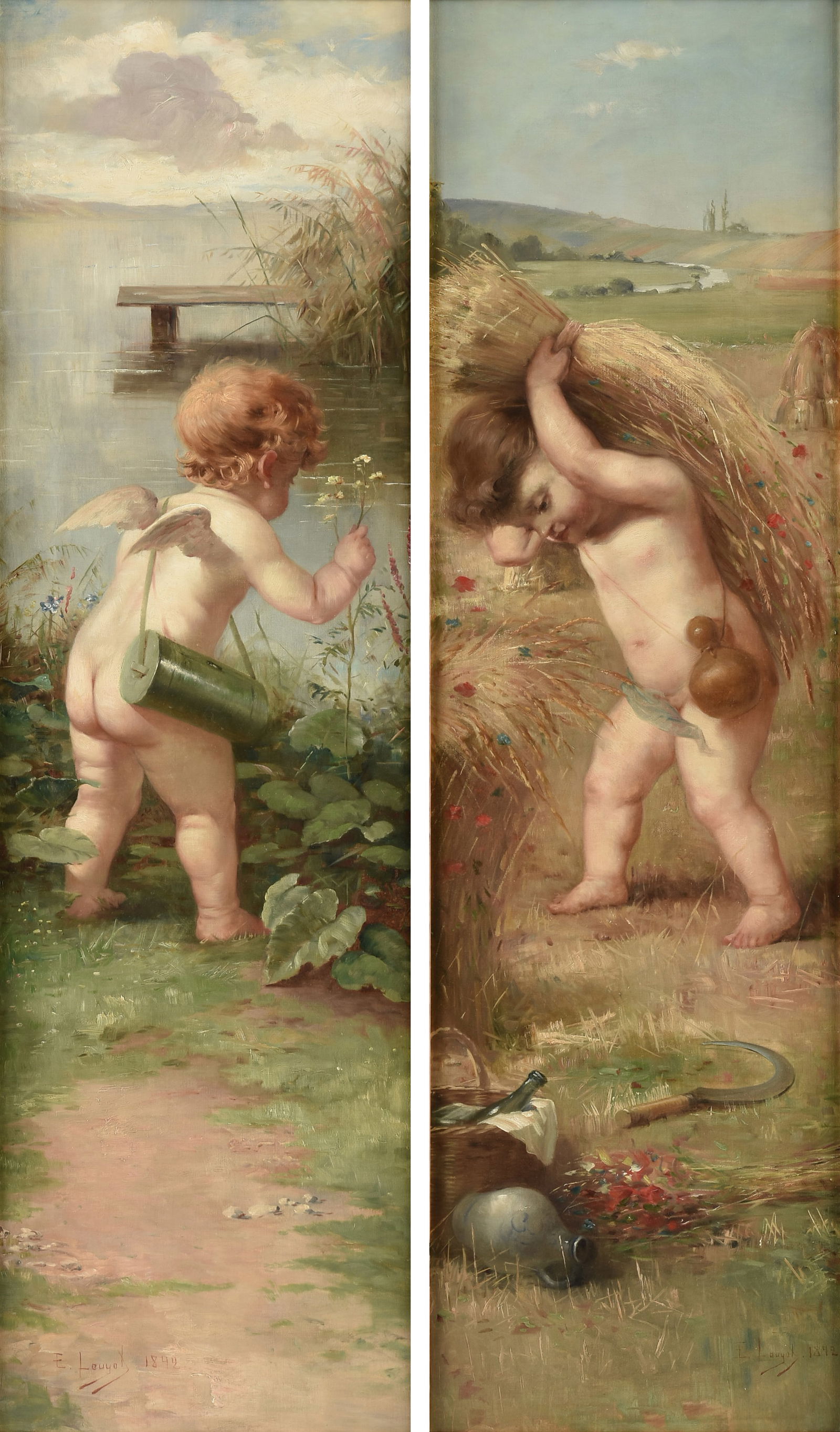 EDMOND LOUYOT (French 1861-1920) after FRANÇOIS BOUCHER (French 1703-1770) TWO GERMAN EMPIRE RO (1 of 20)