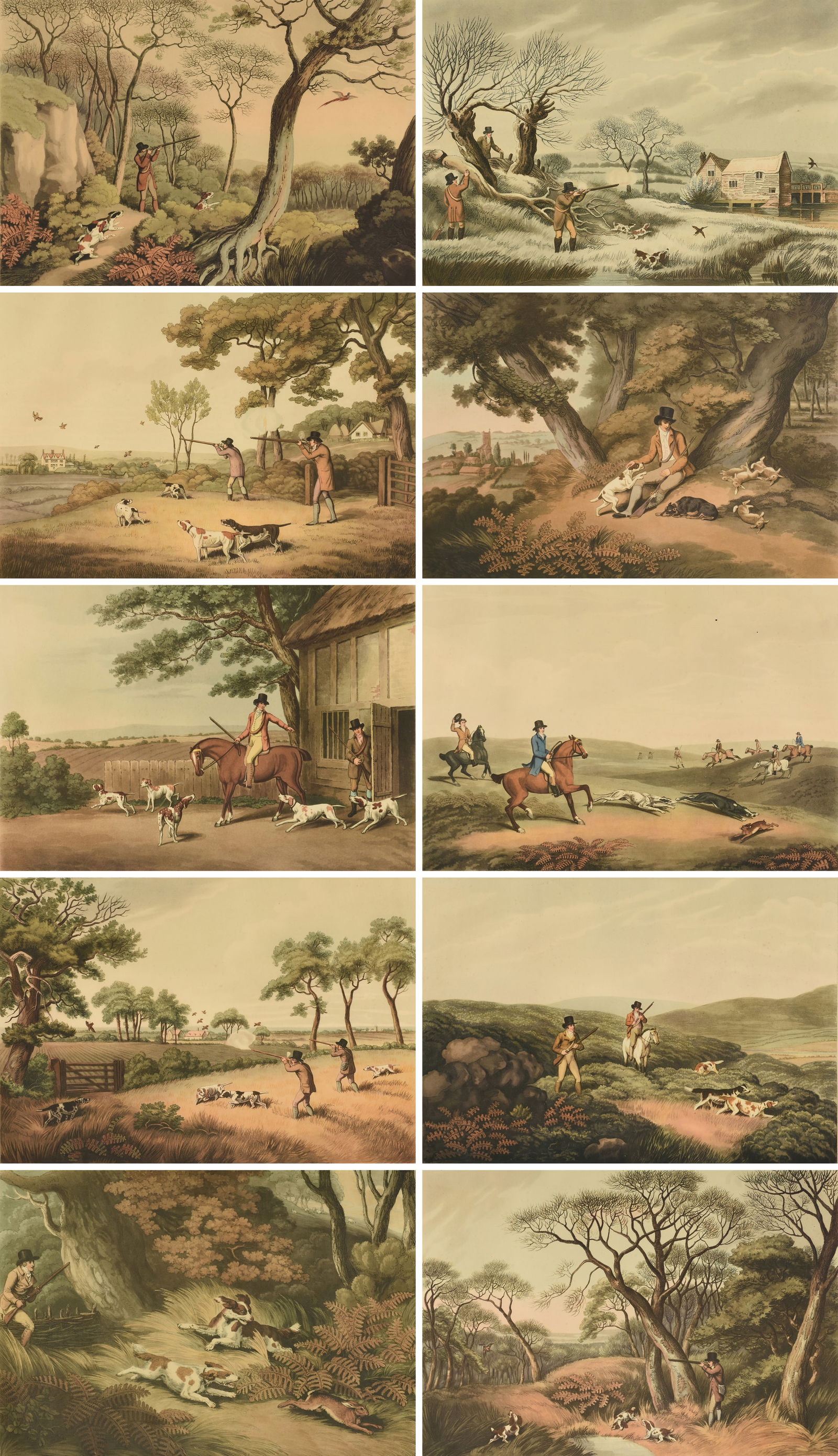 A SET OF TEN BRITISH SPORTING PRINTS AND A COPY OF "Famous Sporting Prints - Shooting," CIRCA 1930 (1 of 16)