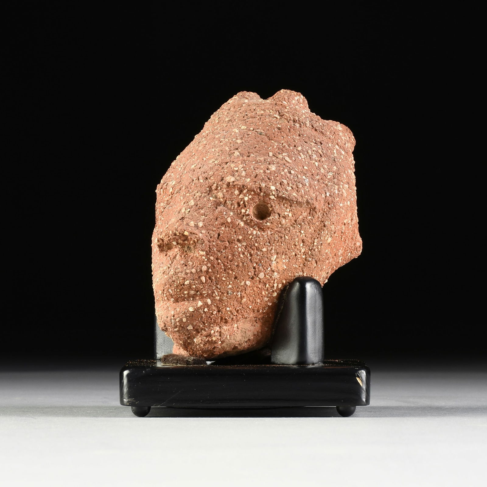 AN ANCIENT AFRICAN TERRACOTTA HEAD OF MAN, NOK CULTURE, NORTHERN NIGERIA, APPROXIMATELY 500 BC-AD (1 of 5)