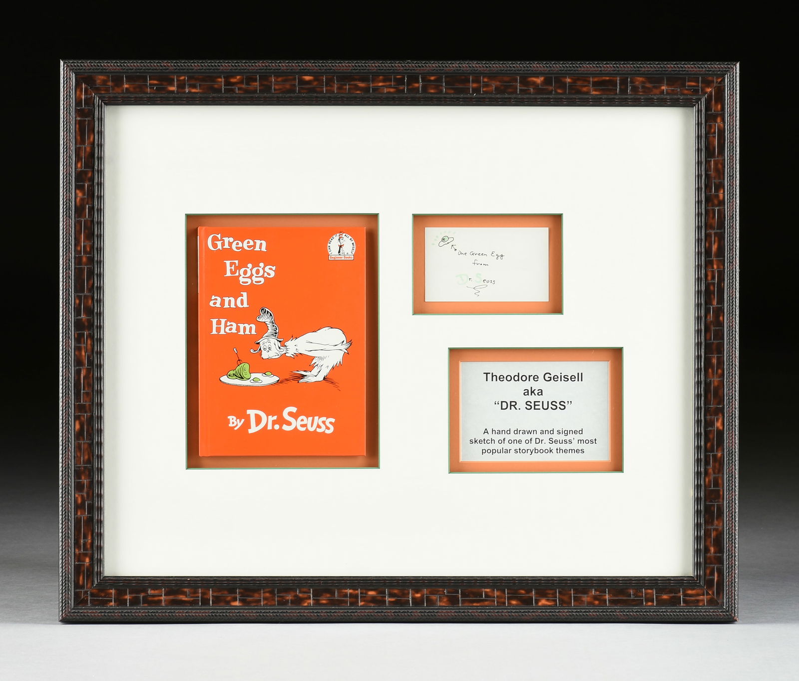 THEODORE GEISEL, AKA "DR SEUSS," (American 1904-1991) A SIGNED SKETCH, "One Green Egg," 20TH (1 of 6)