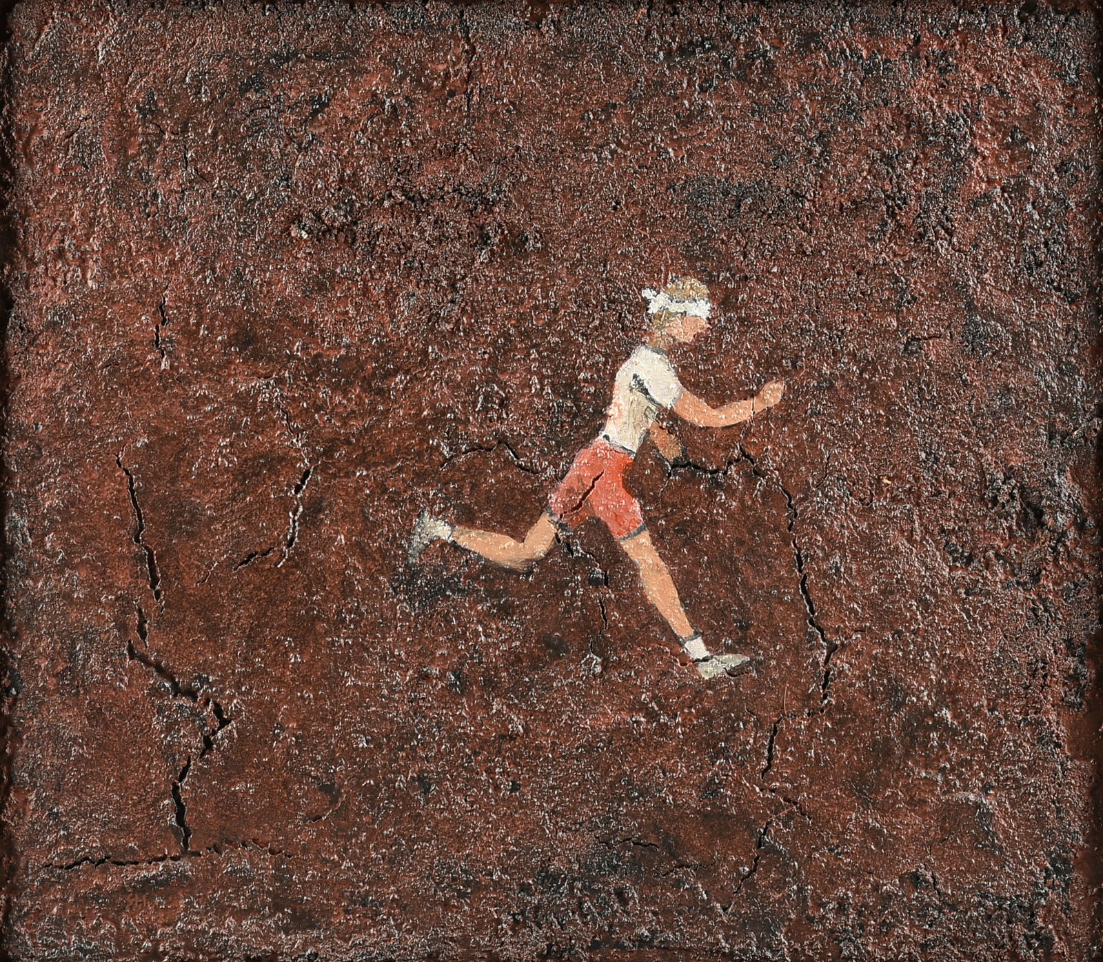 EARL STALEY (American/Texas b. 1938) A PAINTING, "Running Man VIII," 1987, (1 of 13)