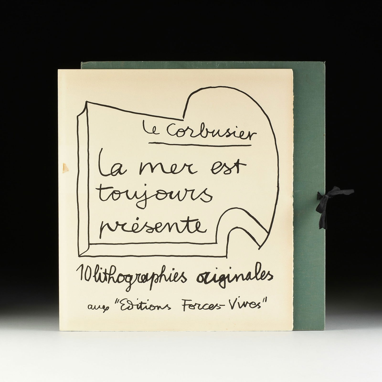 LE CORBUSIER (Swiss/French 1887-1965) A PRINT PORTFOLIO, "La Mer Est Toujours Presente," 1962, (1 of 14)