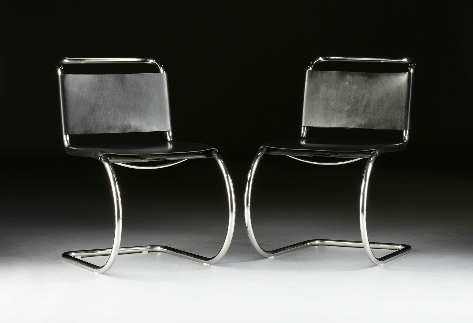 LUDWIG MIES VAN DER ROHE (German/American 1886-1969) FOUR CHAIRS, FOR KNOLL STUDIOS, MR COLLECTION, (1 of 7)