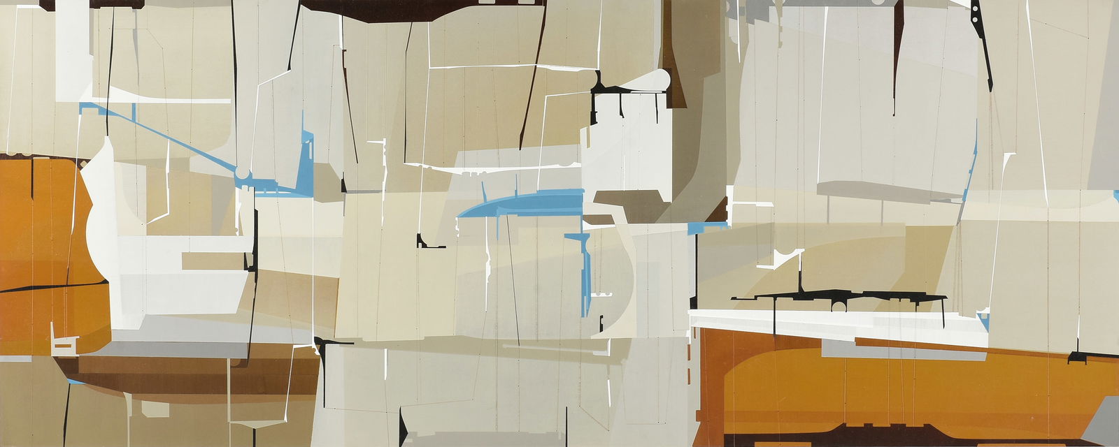 JAMES KENNEDY (Irish b. 1962) A PAINTING, “Aspect Ratio,” 2013,: JAMES KENNEDY (Irish b. 1962) A PAINTING, “Aspect Ratio,” 2013, acrylic on incised masonite, signed with initials, dated and titled on reverse, "JK / '13 / ASPECT RATIO, mounted in an arti