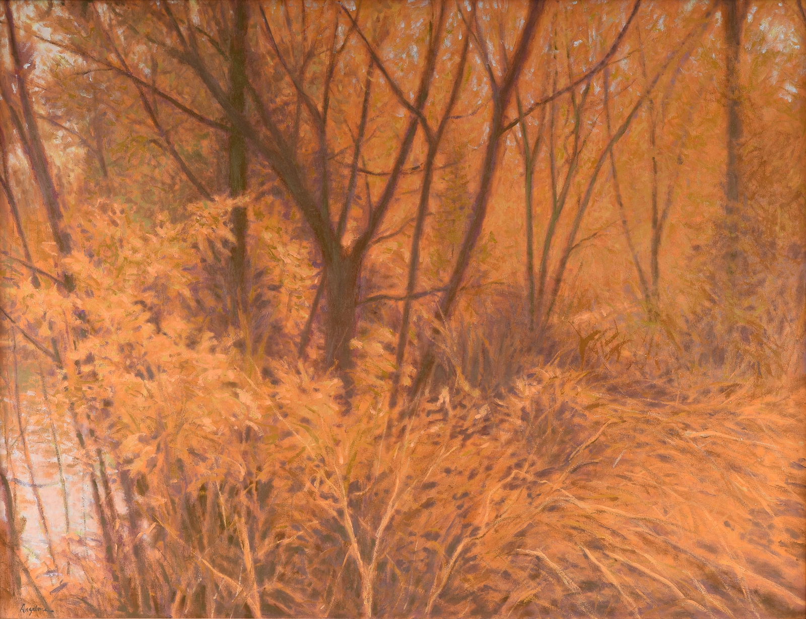 WILLIAM ANZALONE (American/Texas b. 1935) A PAINTING, "Overgrown Path," 1997, (1 of 14)